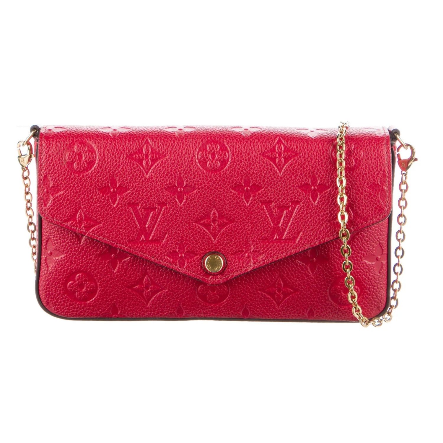 LOUIS VUITTON EMPREINTE LEATHER RED FELICIE POCHETTE (2020)