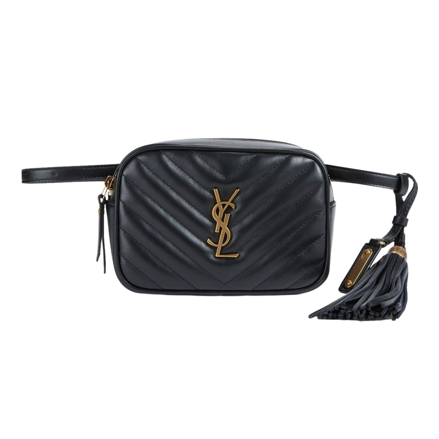 SAINT LAURENT LOU YSL MONOGRAM MATELASSE LEATHER BELT BAG 614081