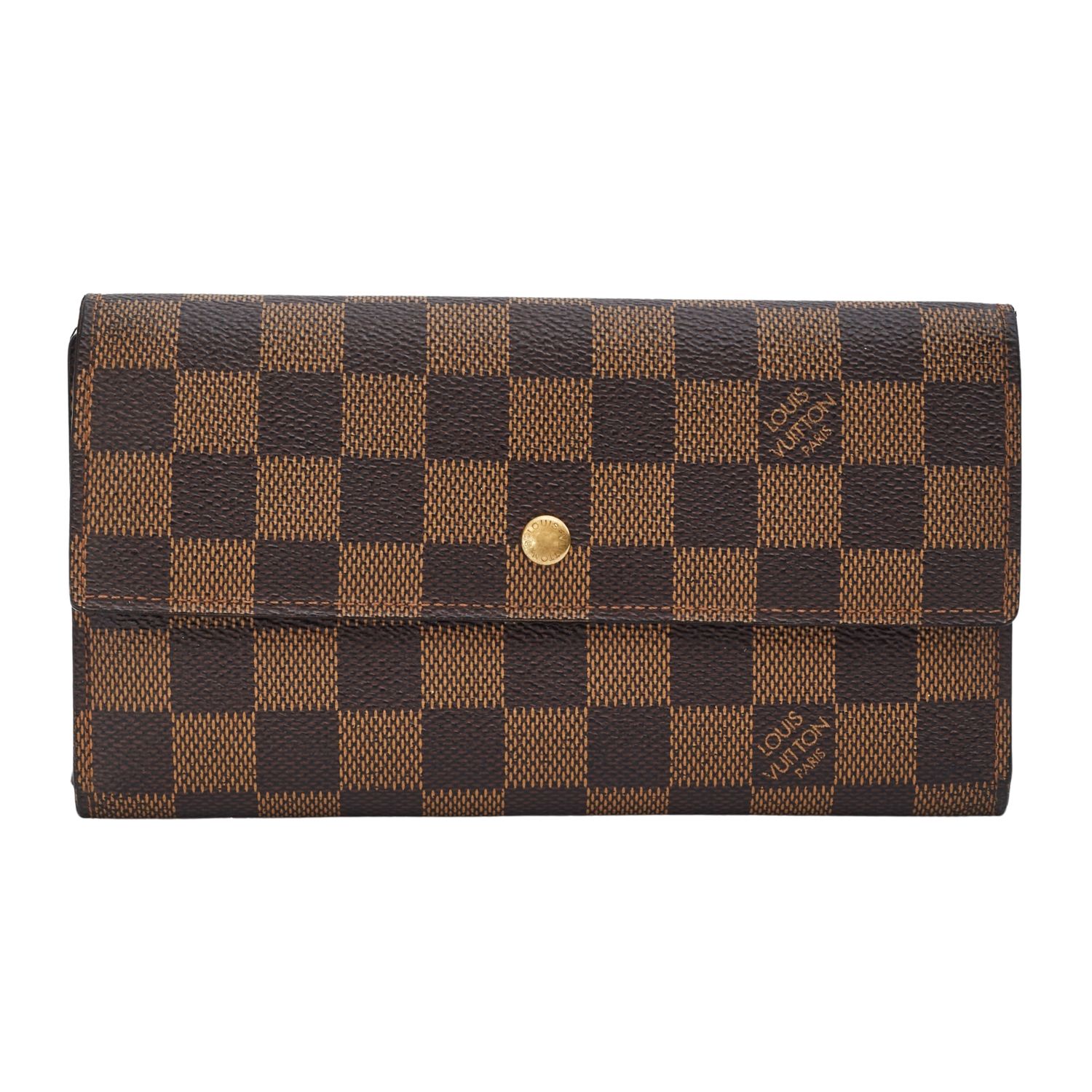 LOUIS VUITTON DAMIER EBENE PORTE TRESOR INTERNATIONAL WALLET (2004) TH0094