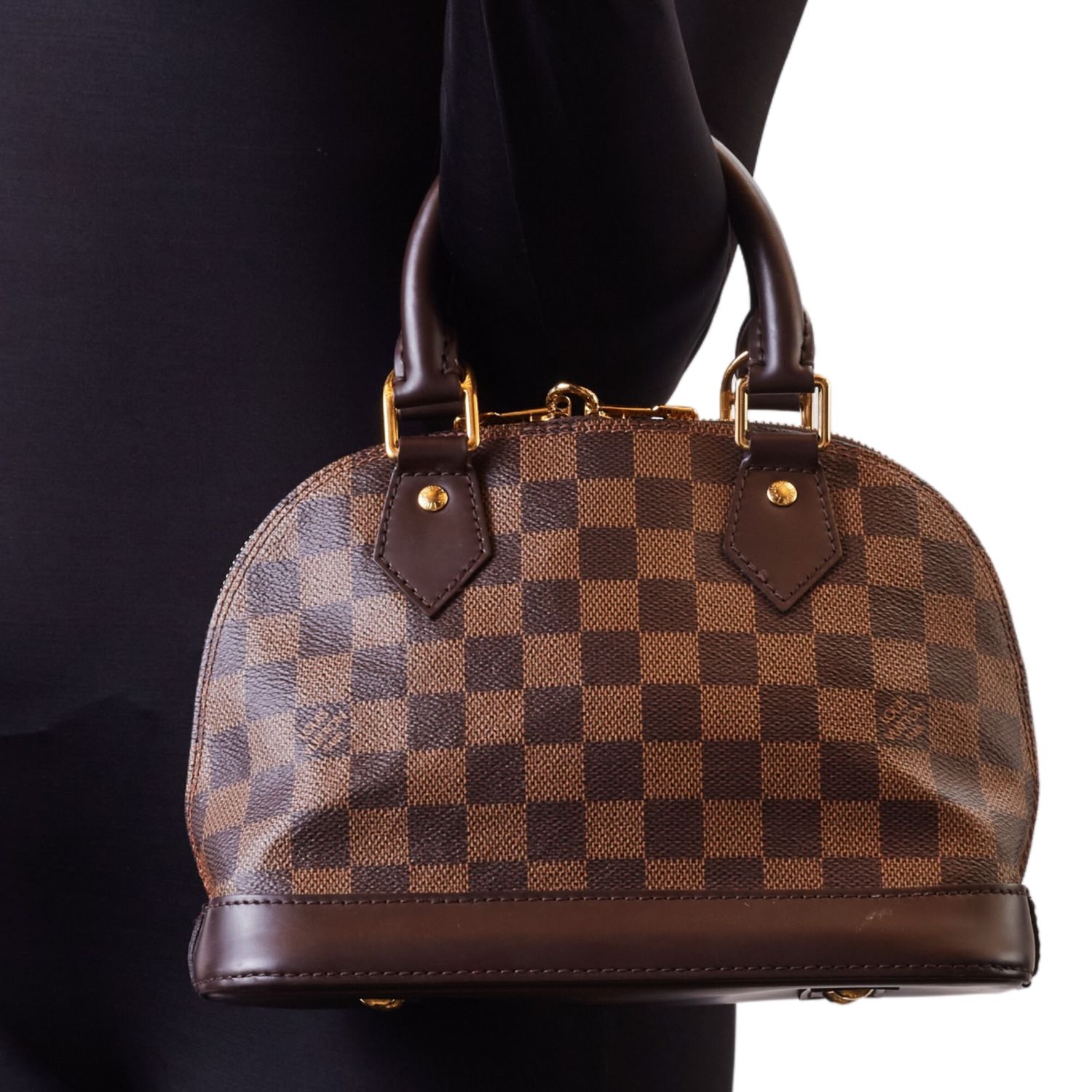 LOUIS VUITTON DAMIER EBENE ALMA BAG