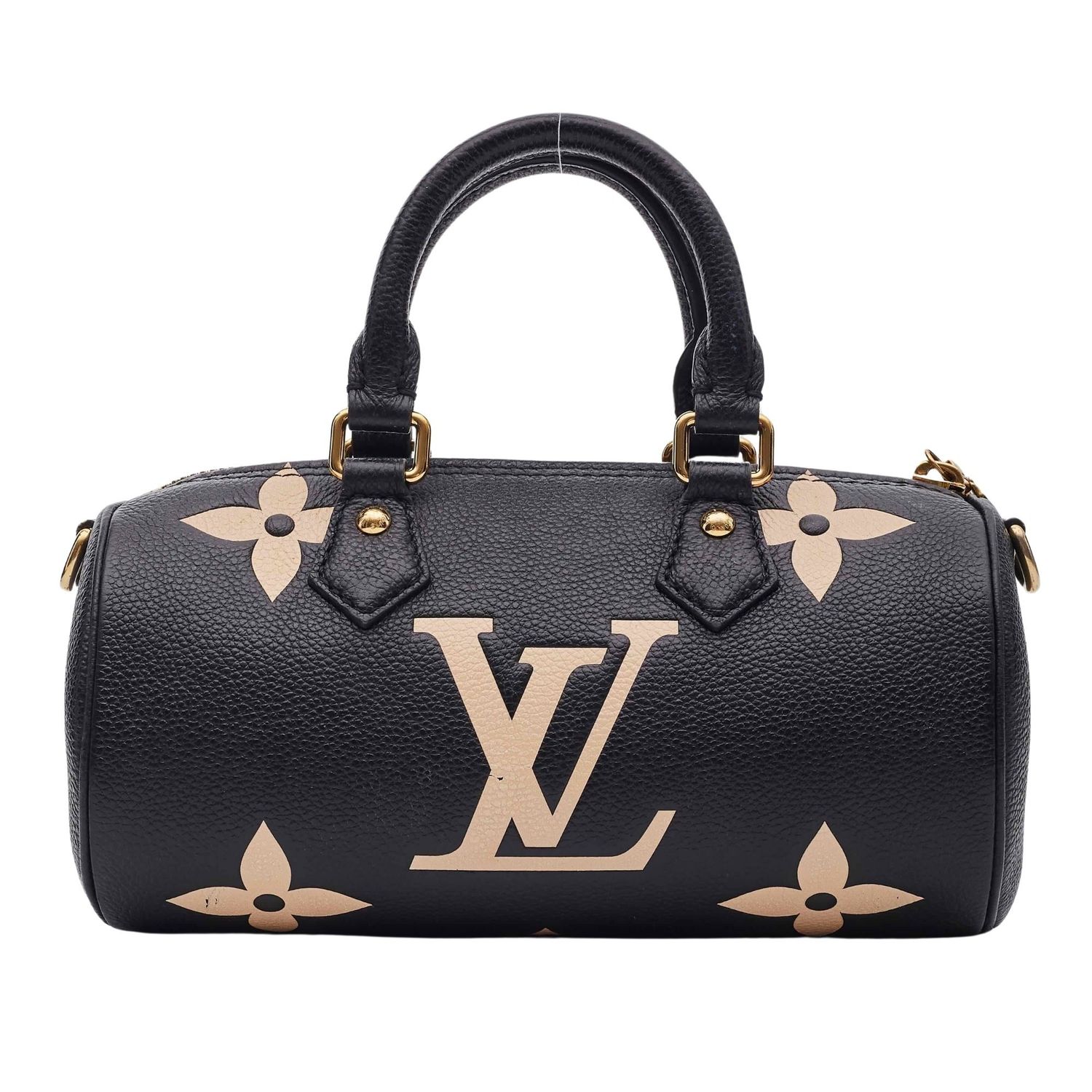 LOUIS VUITTON MONOGRAM BLACK EMPREINTE PAPILLON BB BAG