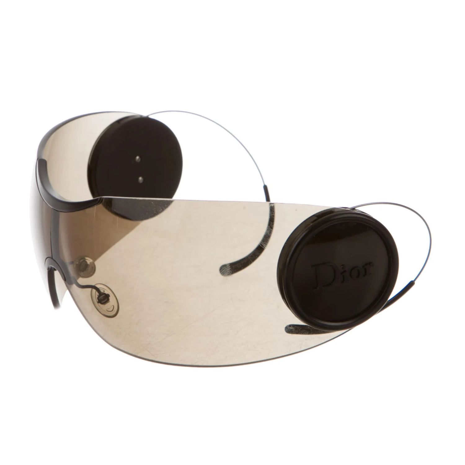 DIOR SPORT 3 RETRACTABLE ARMS BLACK SHIELD SUNGLASSES