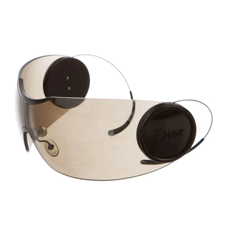 DIOR SPORT 3 RETRACTABLE ARMS BLACK SHIELD SUNGLASSES