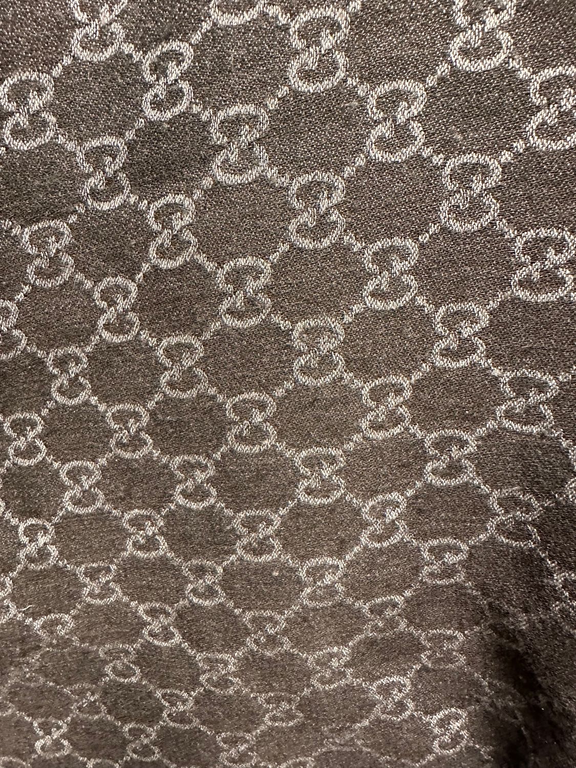 GUCCI GG MONOGRAM GREY SCARF