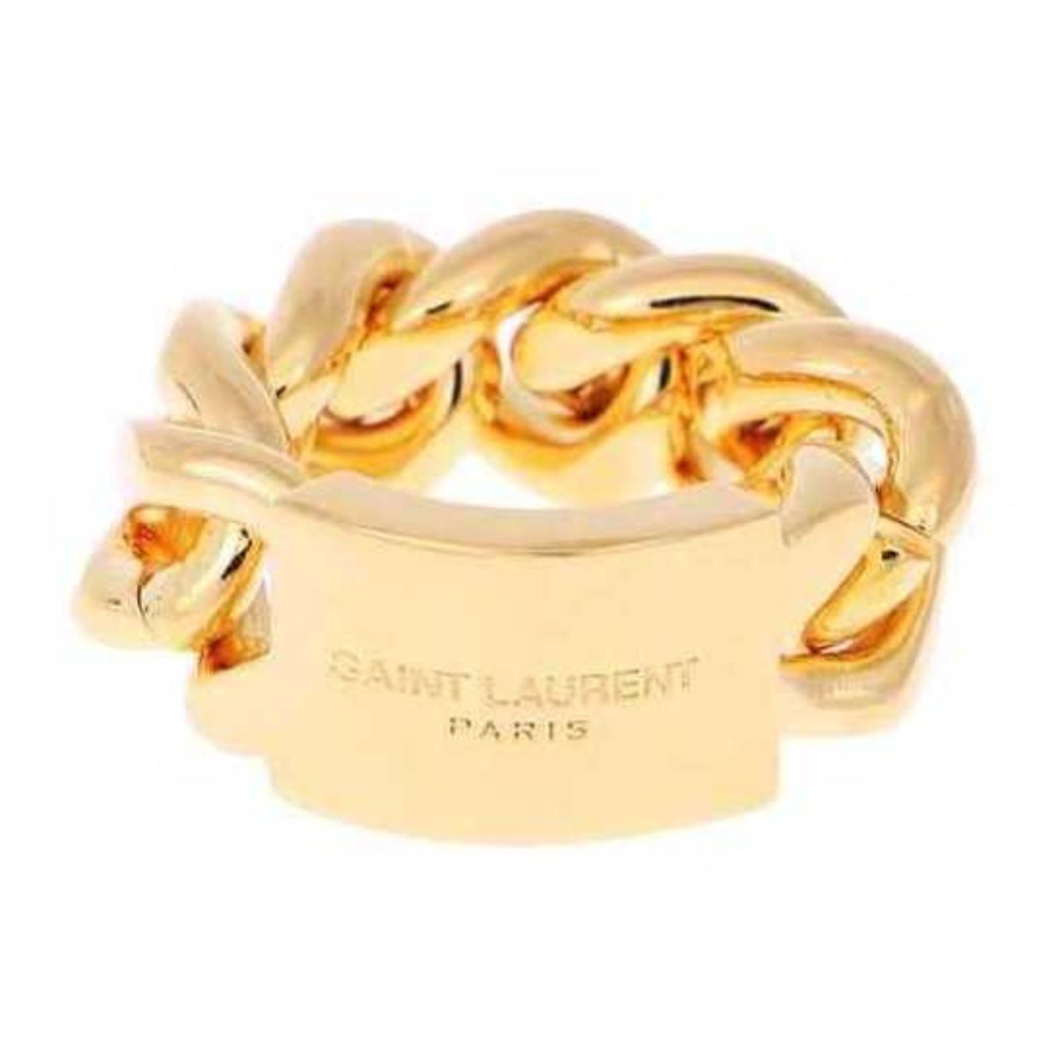 SAINT LAURENT BAGUE CHAINE GOLD CHAIN RING 701306