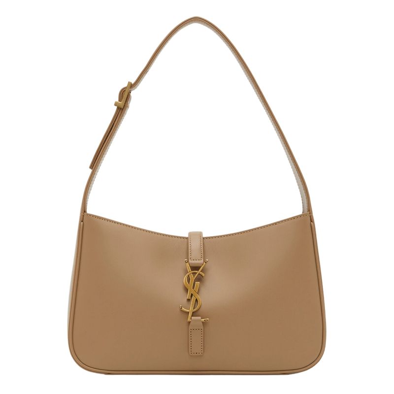 SAINT LAURENT SMOOTH BEIGE LEATHER LE 5 À 7 HOBO BAG