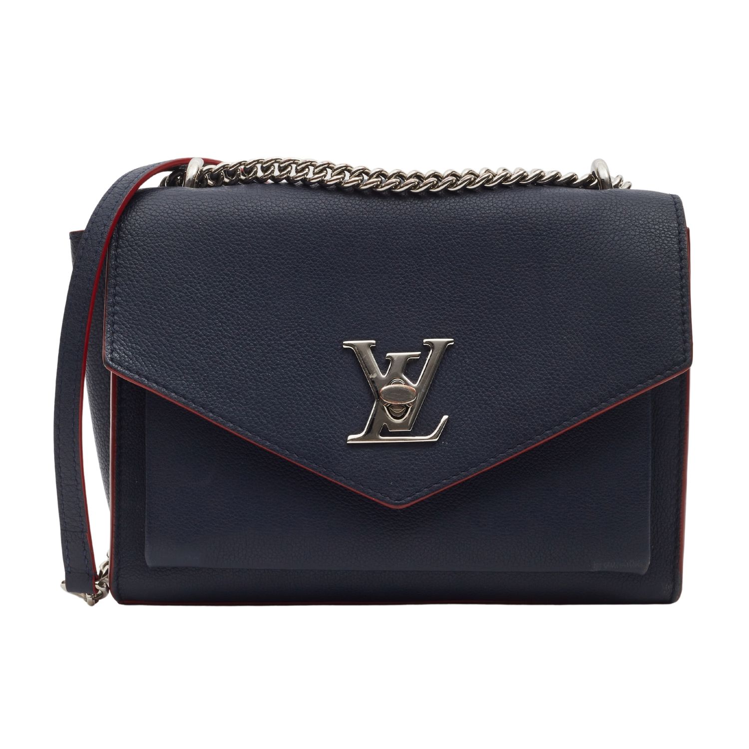 LOUIS VUITTON BLUE LEATHER MY LOCK ME BB SHOULDER BAG