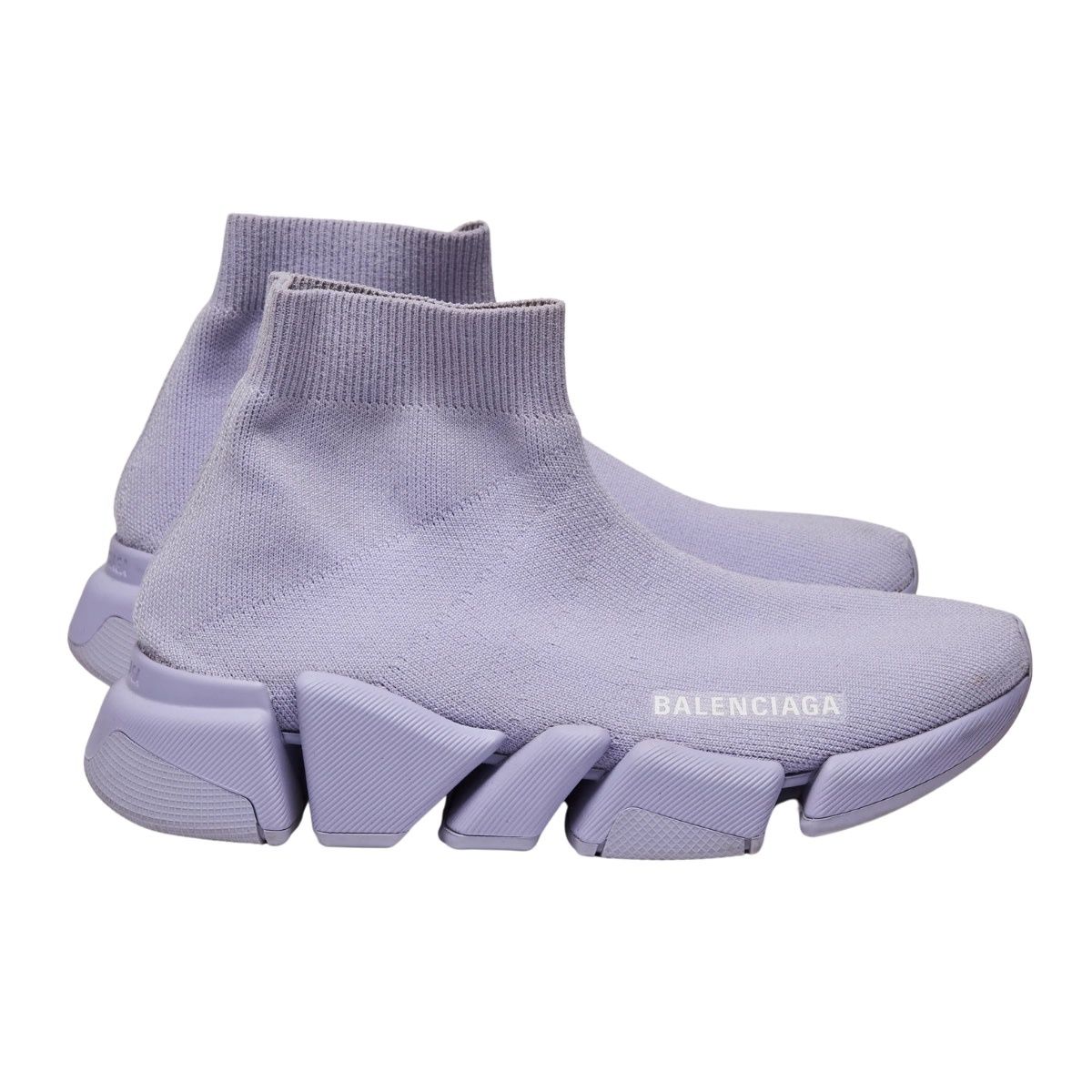BALENCIAGA LAVENDER SPEED RACER SOCK SNEAKERS (EU 40)
