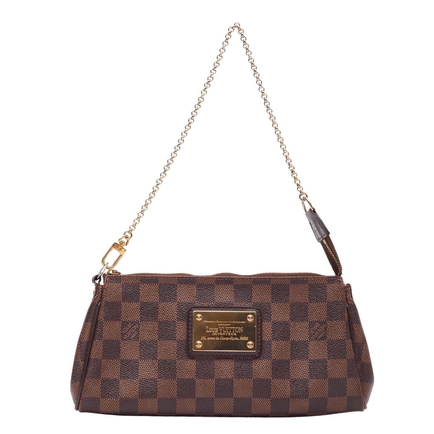 LOUIS VUITTON DAMIER EBENE EVA CLUTCH BAG