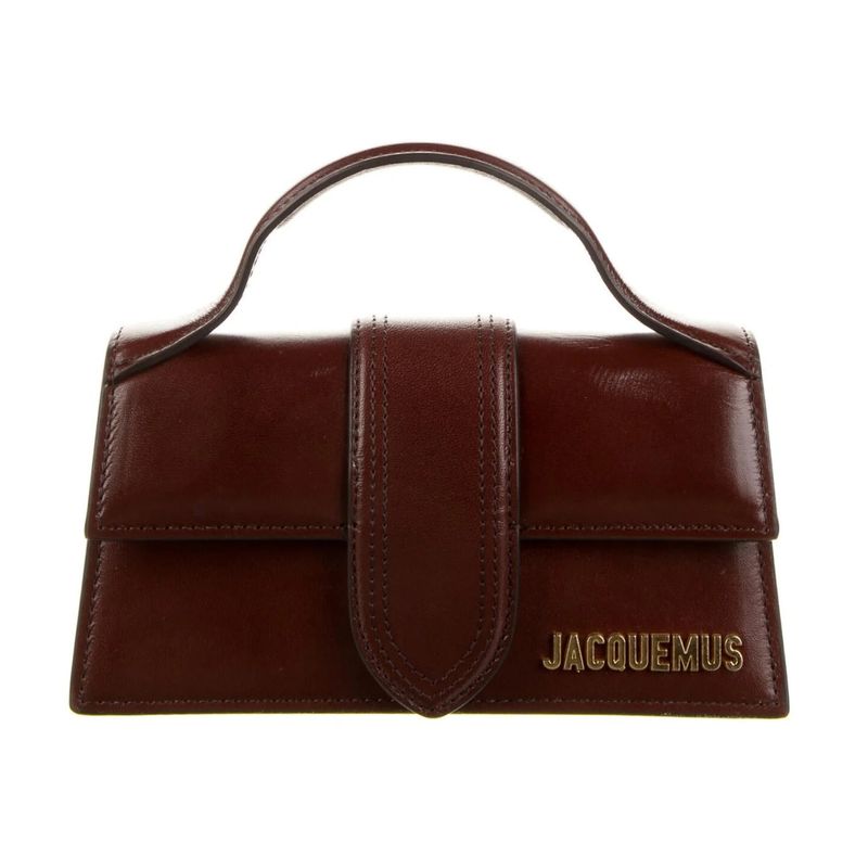 JACQUEMUS BROWN LA MONTAGNE LEATHER LE BAMBINO CLUTCH BAG