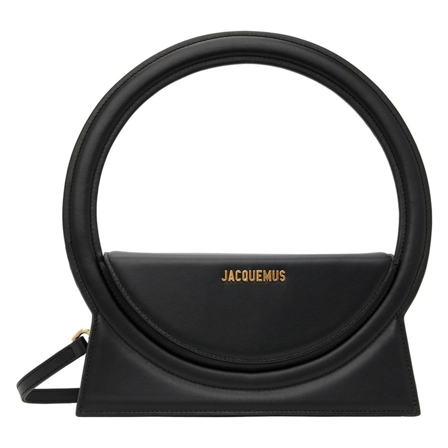 JACQUEMUS BLACK LE PAPIER LE SAC ROND SHOULDER BAG