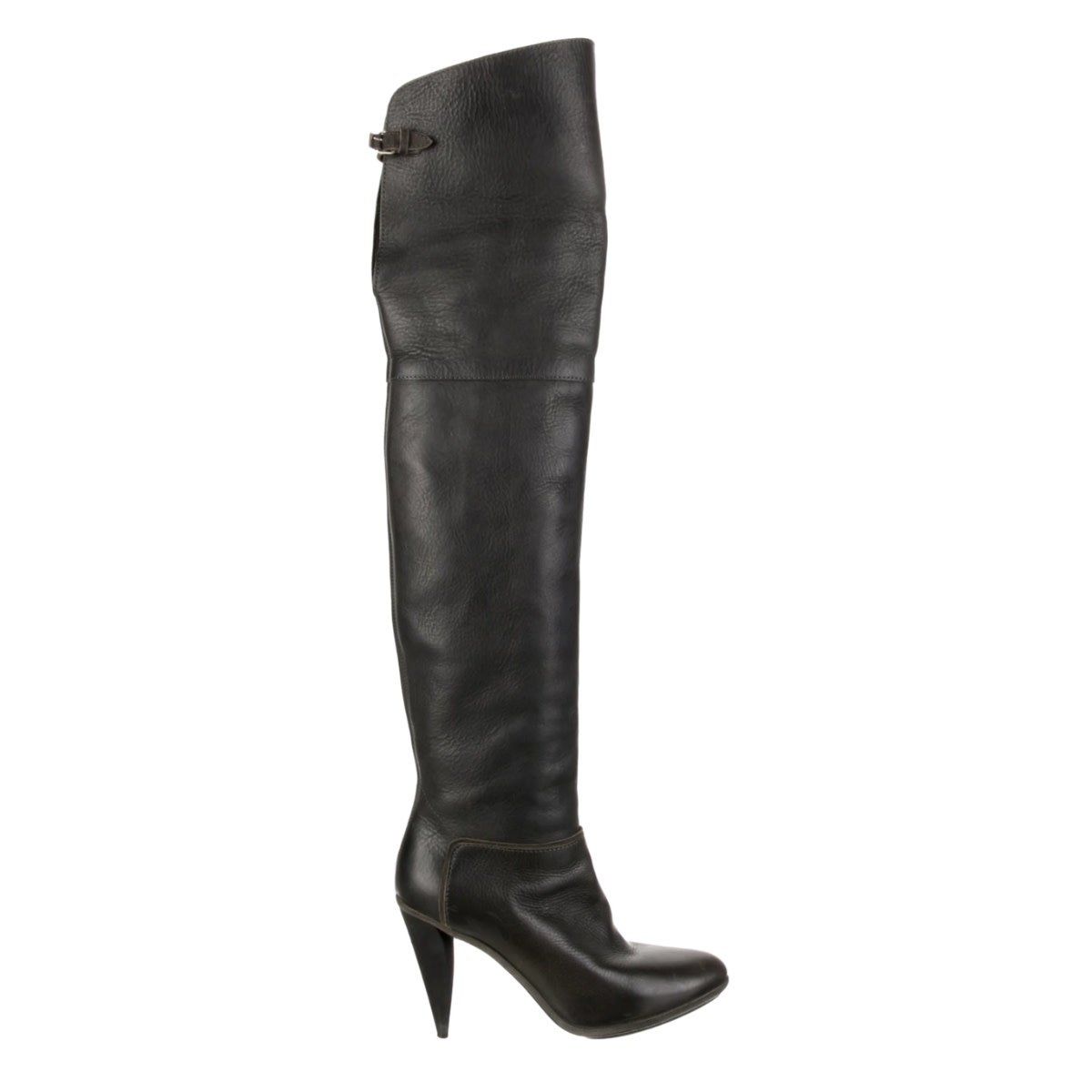 BALENCIAGA GRAINED CALFSKIN LEATHER KNEE HIGH BOOTS 110 (39.5 EU)