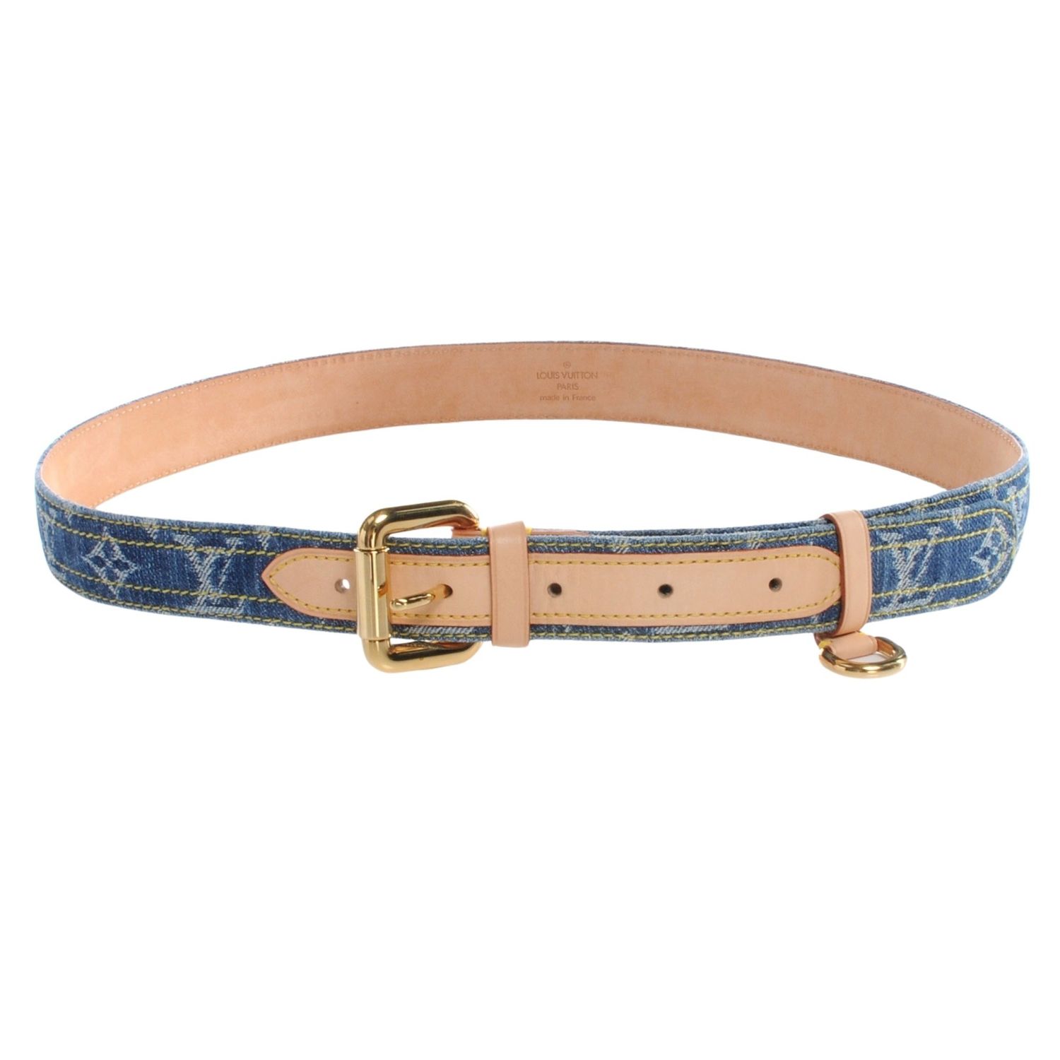 LOUIS VUITTON MONOGRAM BLUE DENIM BELT (80/32)