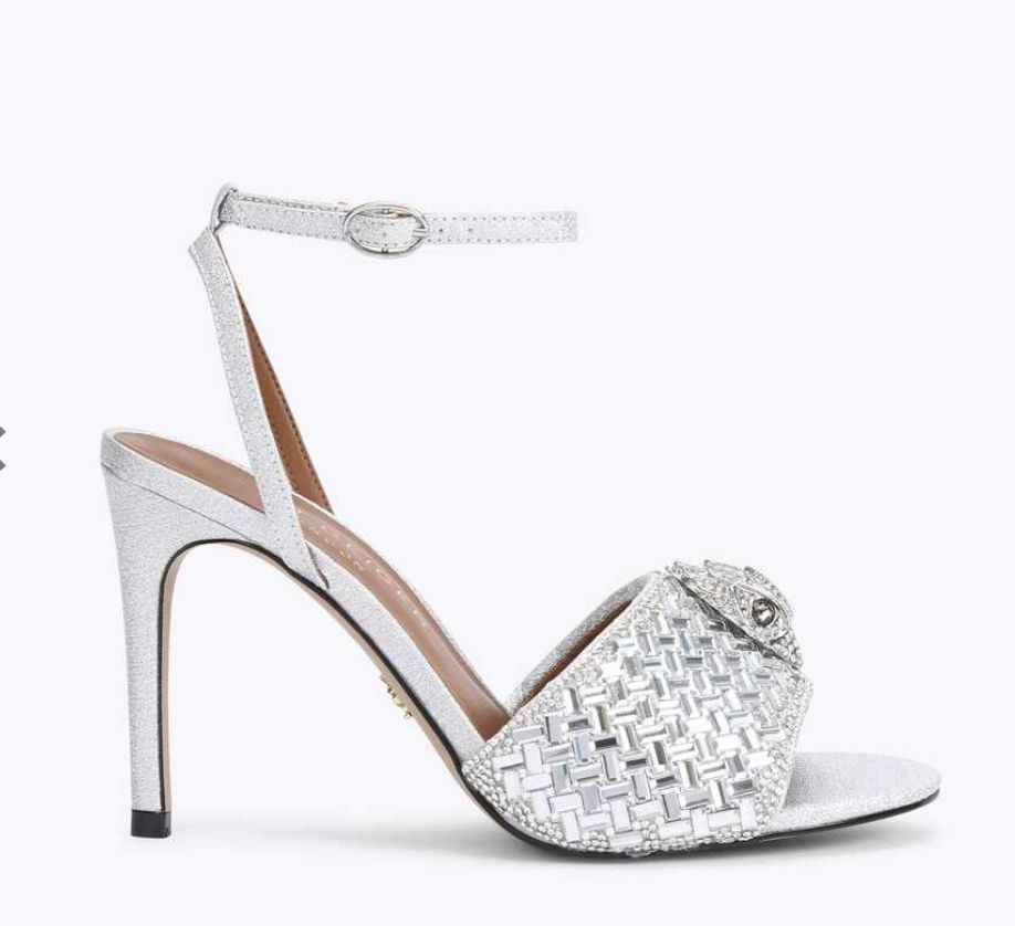 KURT GEIGER KENSINGTON SANDAL (41) SILVER