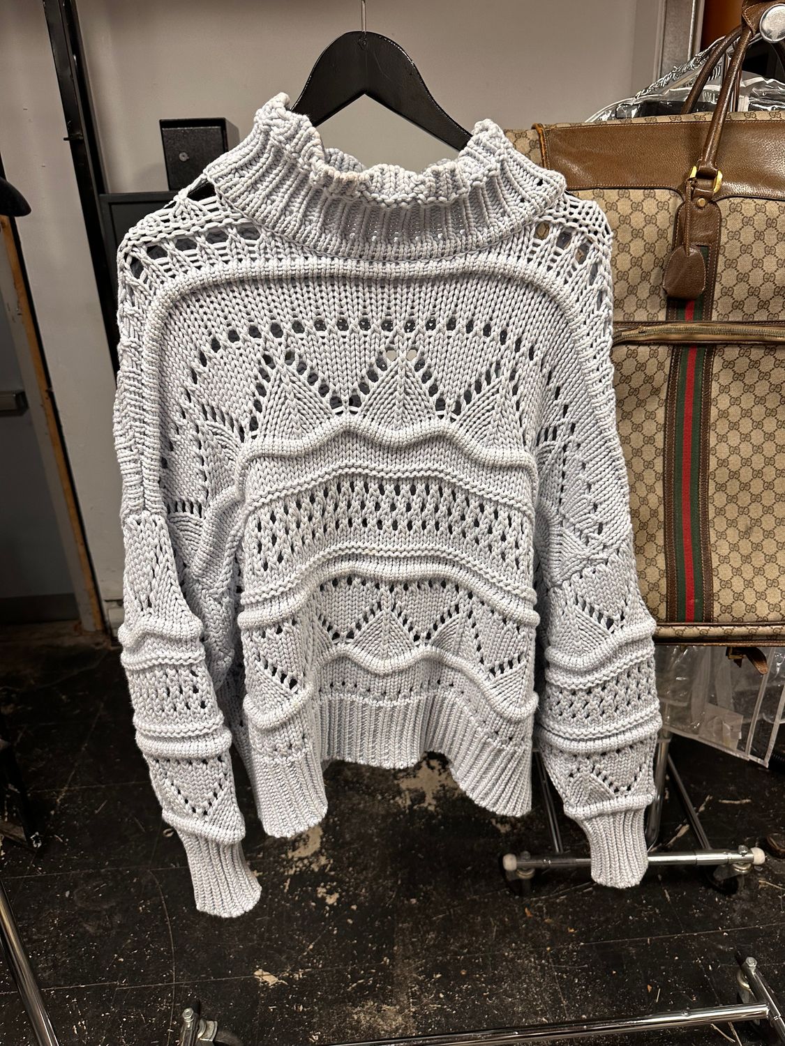 ISABEL MARANT ETOILE OVERSIZED SWEATER (42) LIGHT BLUE