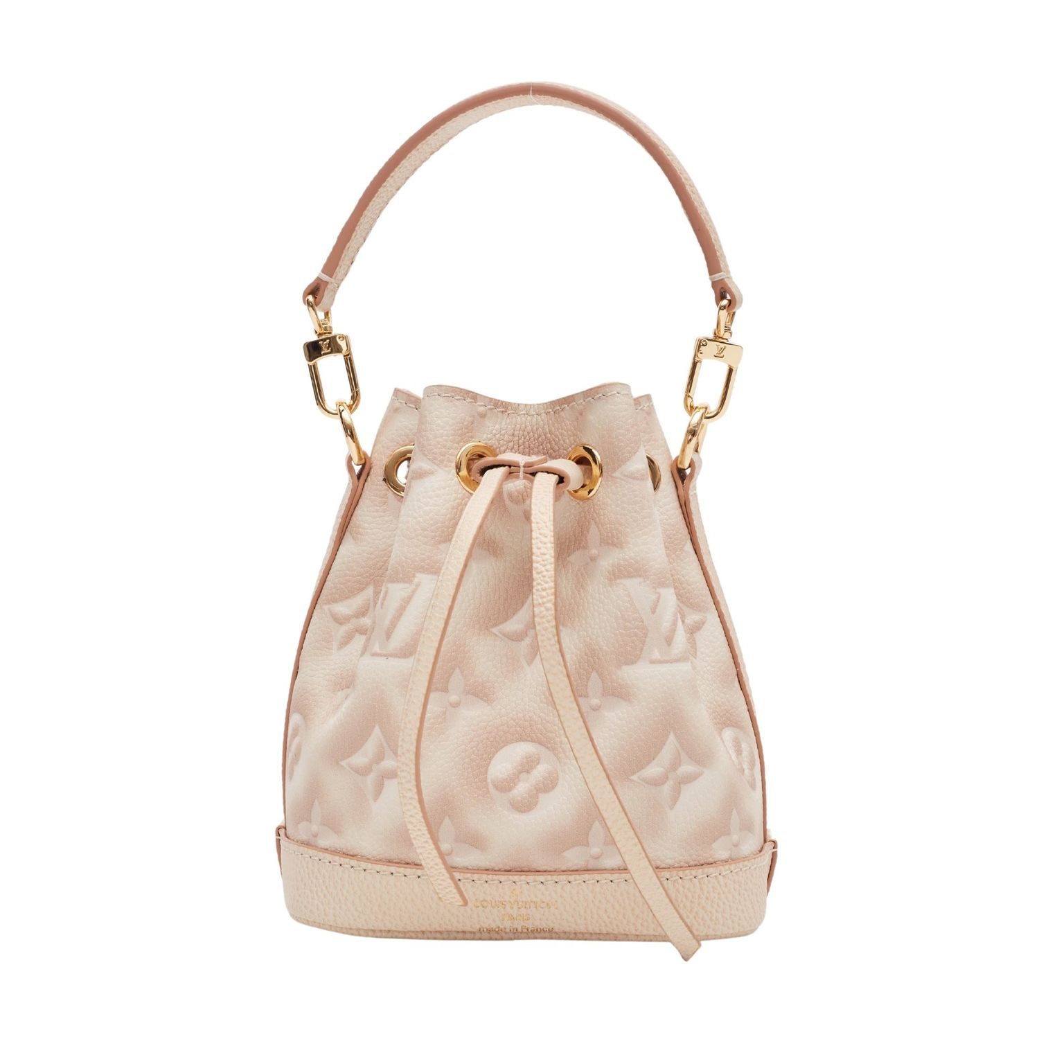 LOUIS VUITTON EMPREINTE BEIGE MONOGRAM SUMMER STARDUST NANO NOE BAG