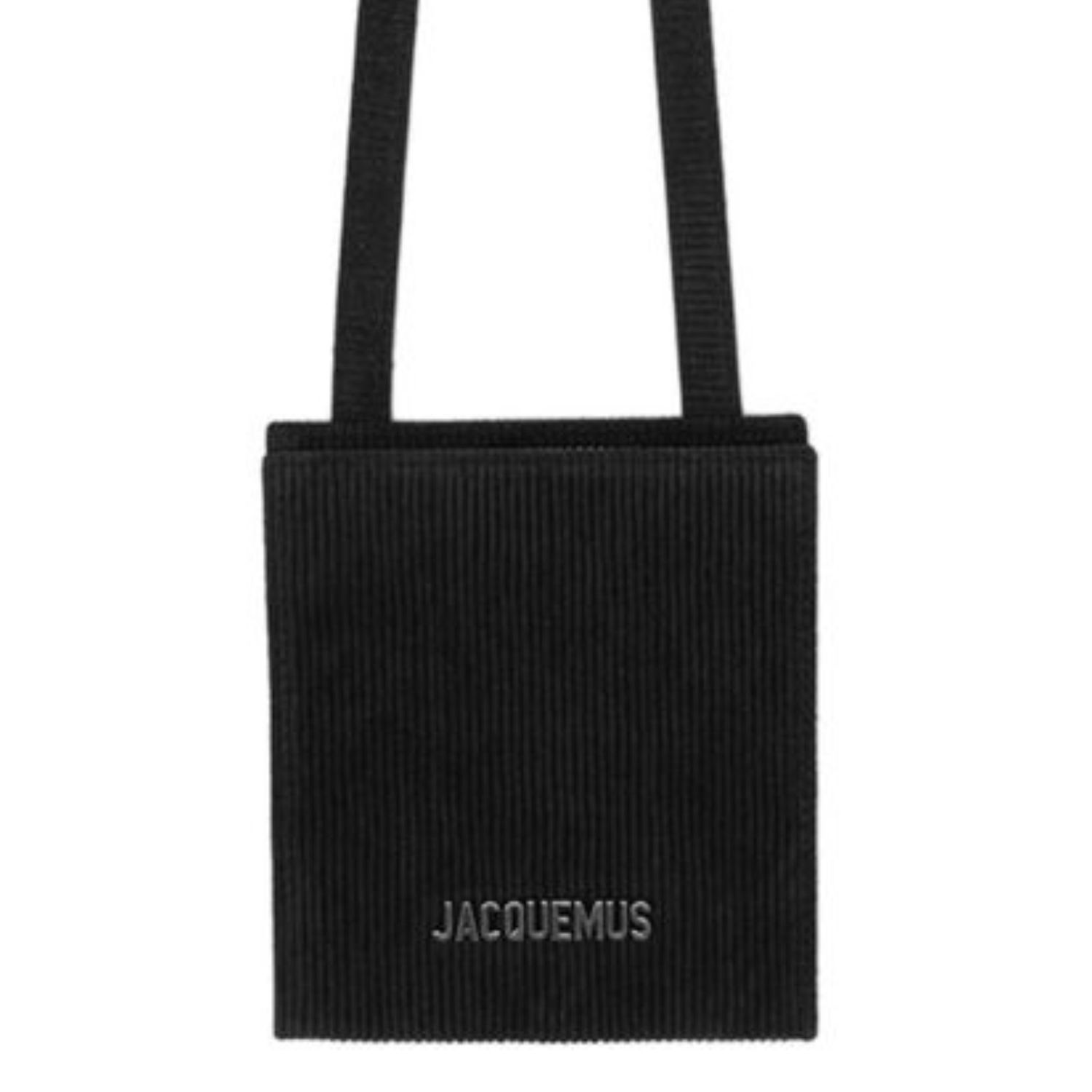 JACQUEMUS BLACK SUEDE LE GADJO MINI SHOULDER BAG
