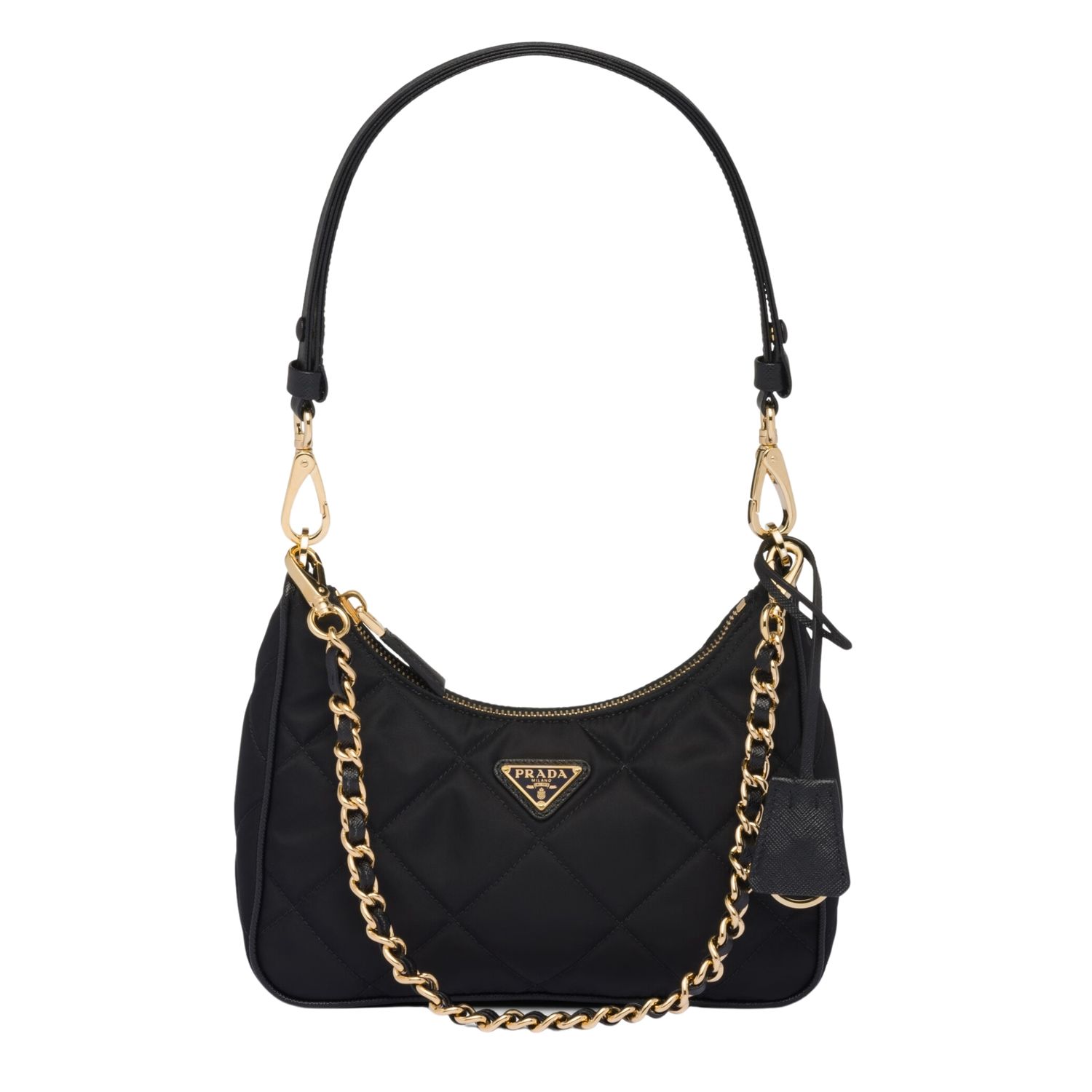 PRADA RE-EDITION 1995 CHAIN BLACK PADDED RE-NYLON MINI BAG