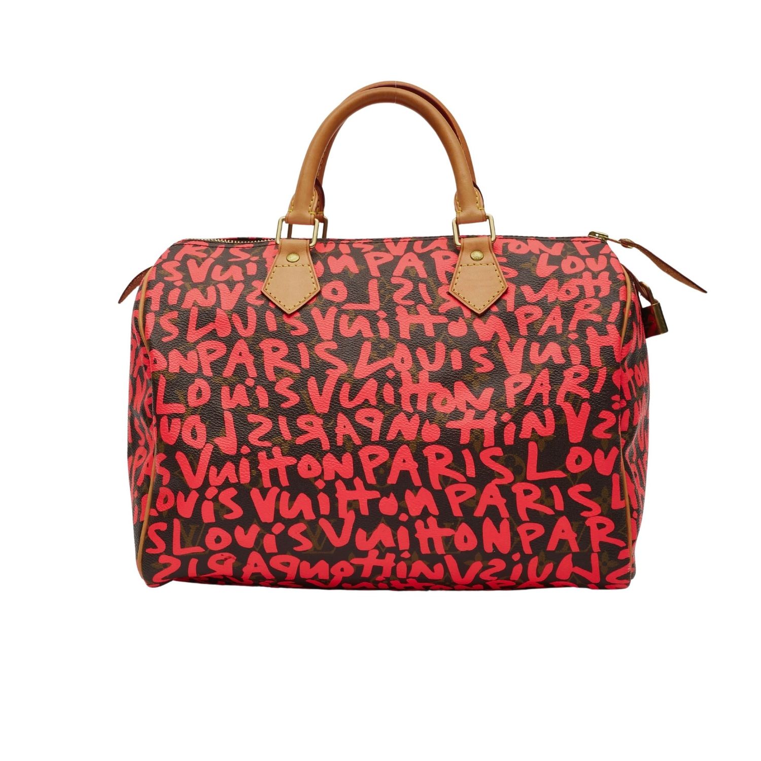 LOUIS VUITTON MONOGRAM GRAFFITI SPEEDY 30 FUCHSIA