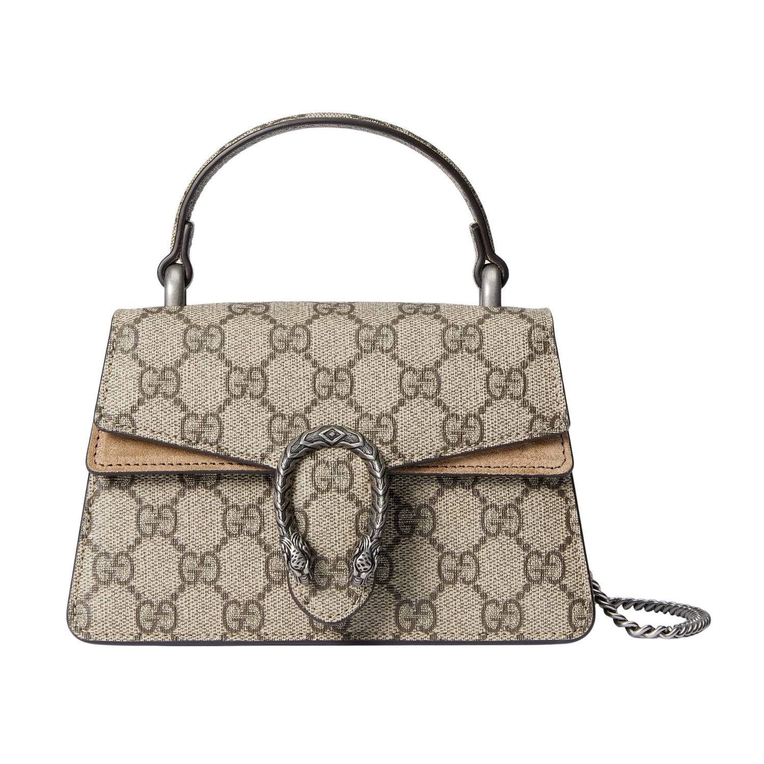GUCCI GG SUPREME MONOGRAM DIONYSUS TOP HANDLE BAG MINI EBONY