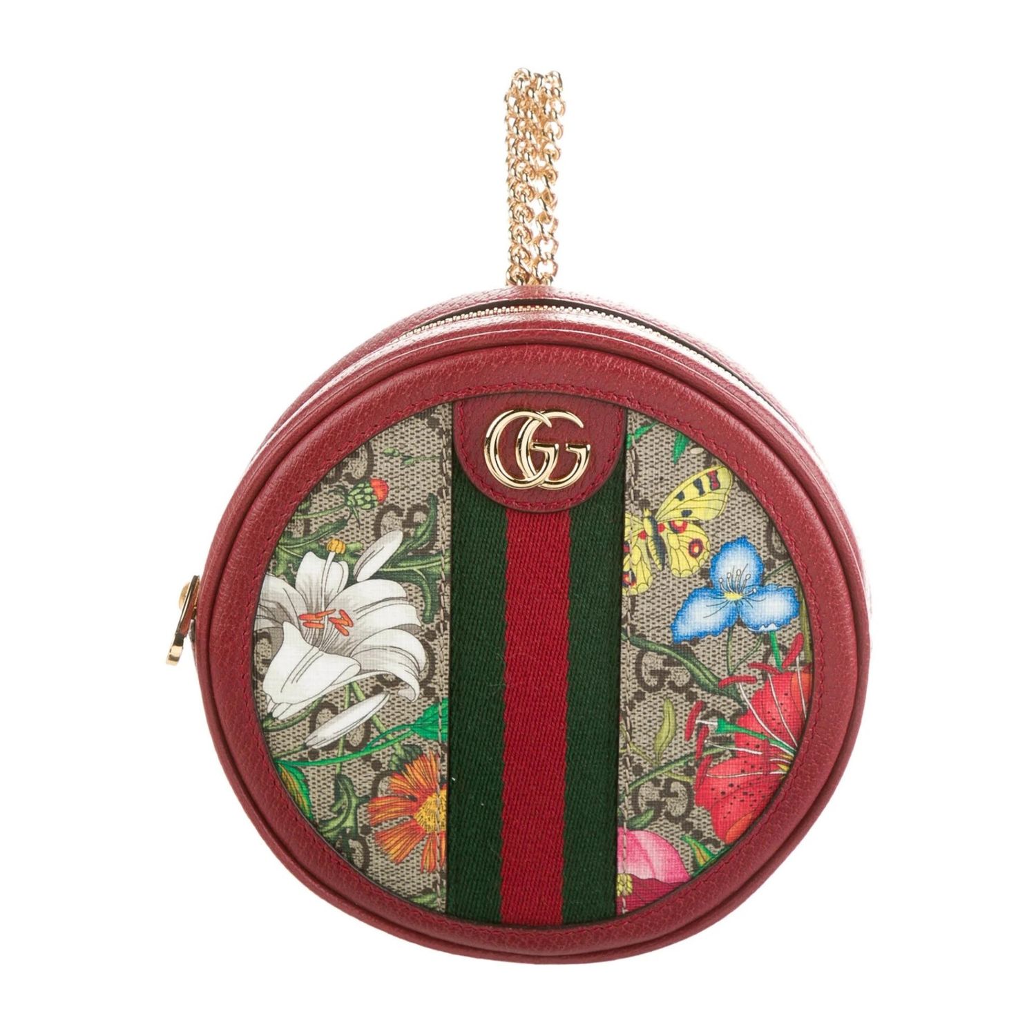 GUCCI GG SUPREME FLORAL PRINT MINI OPHIDIA BACKPACK