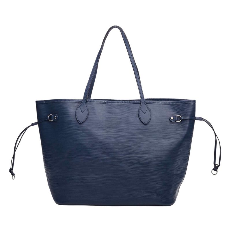 LOUIS VUITTON BLUE MARINE EPI LEATHER NEVERFULL MM TOTE BAG