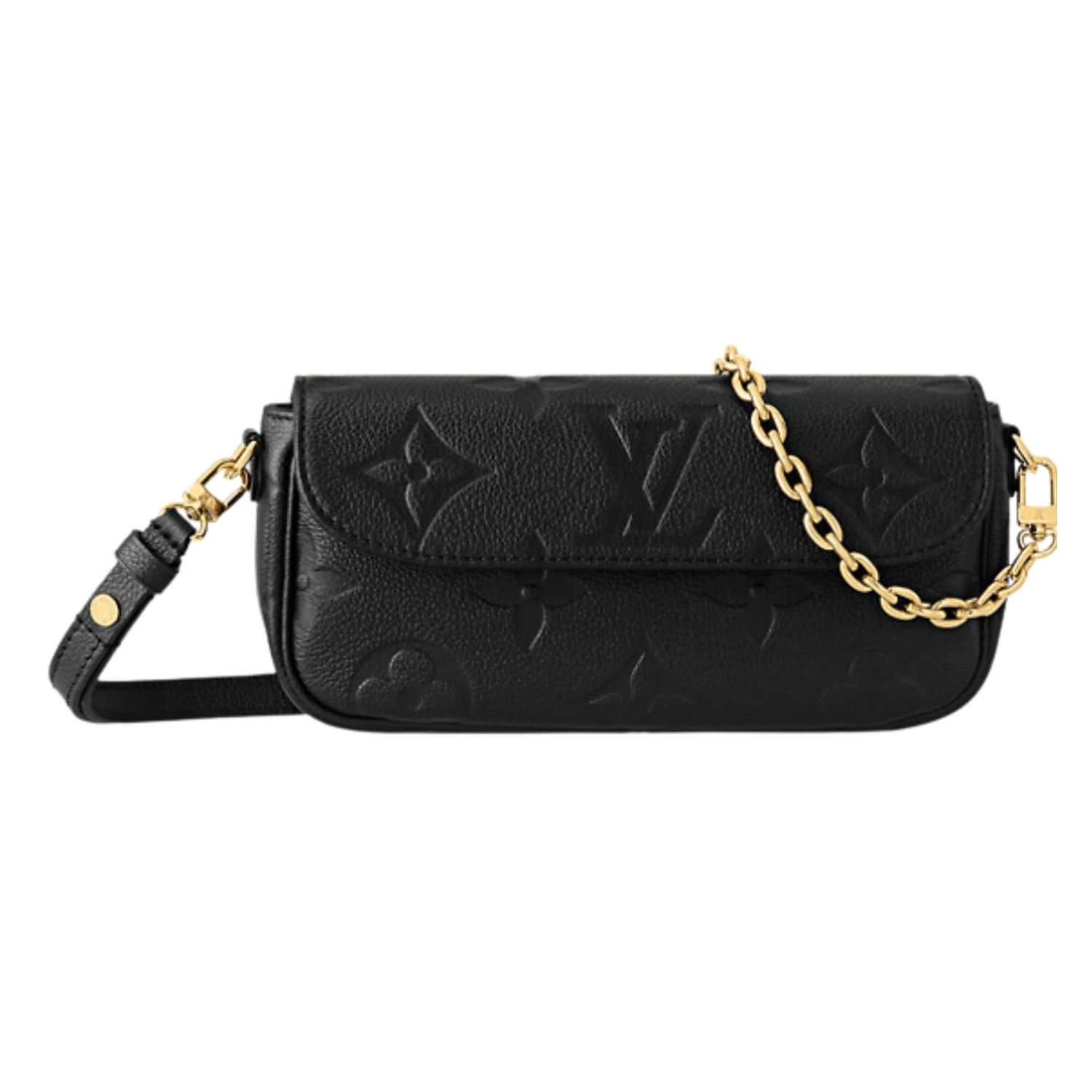 LOUIS VUITTON MONOGRAM EMPREINTE LEATHER IVY WALLET ON CHAIN BAG
