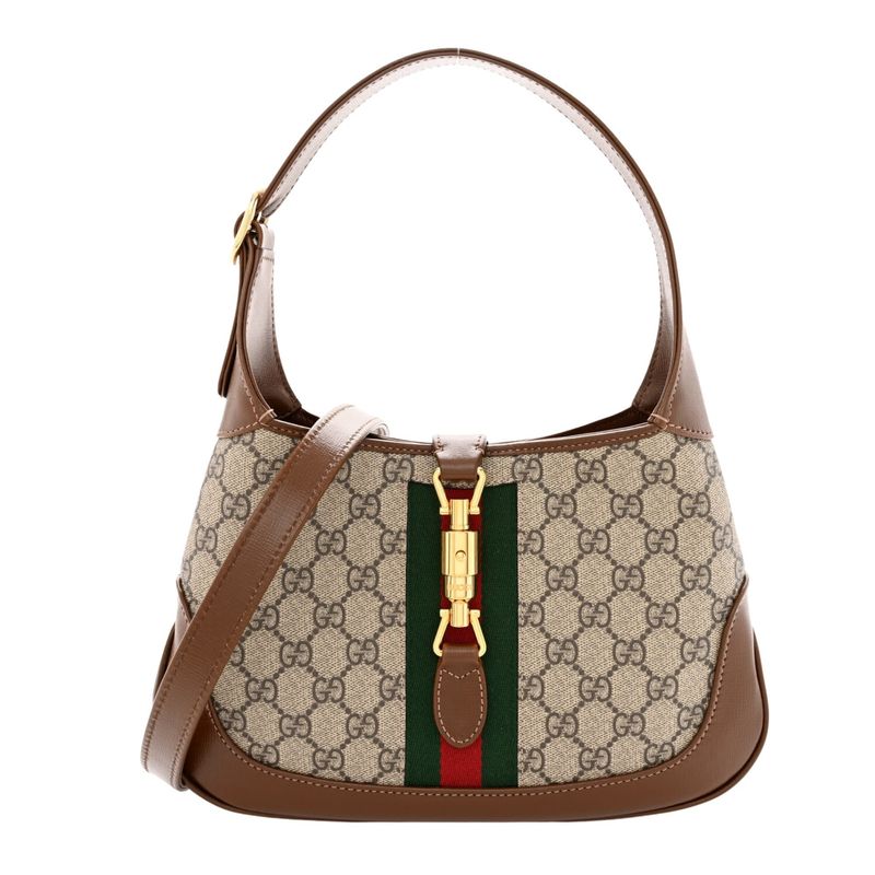 GUCCI SUPREME CANVAS JACKIE 1961 SMALL SHOULDER BAG