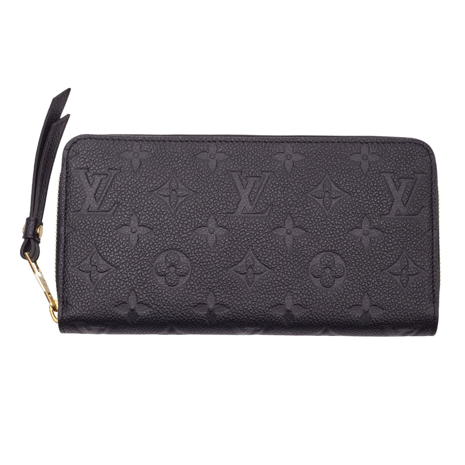 LOUIS VUITTON BLACK MONOGRAM EMPREINTE ZIPPY WALLET
