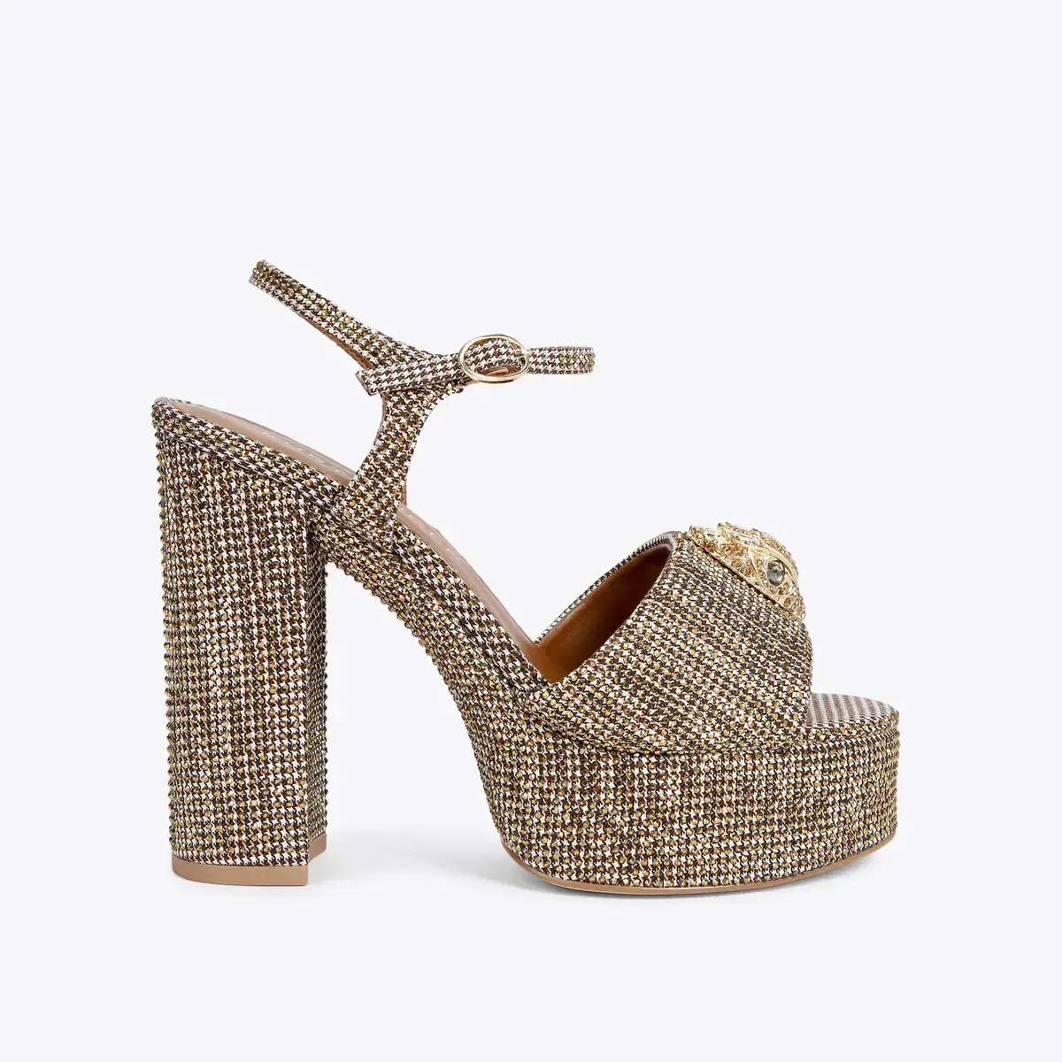 KURT GEIGER KENSINGTON PLATFORM HEEL (41) GOLD
