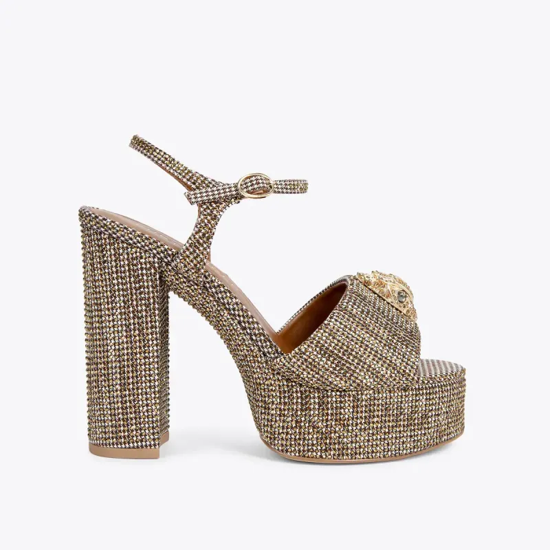 KURT GEIGER KENSINGTON PLATFORM HEEL (41) GOLD