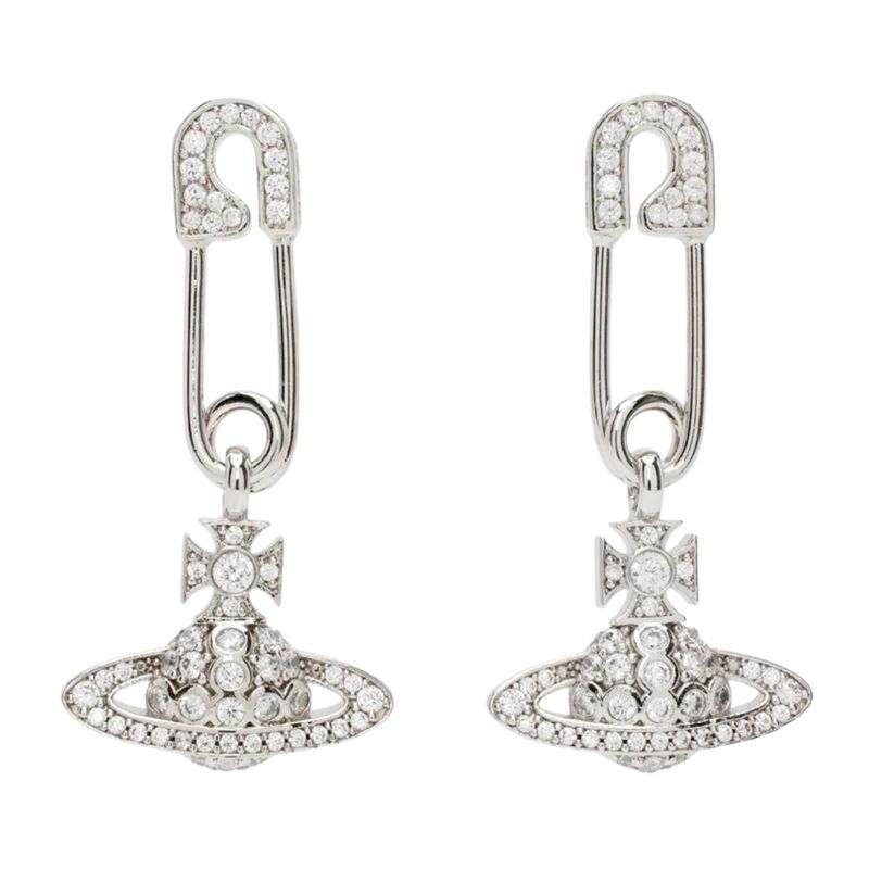 VIVIENNE WESTWOOD SILVER LUCRECE EARRINGS