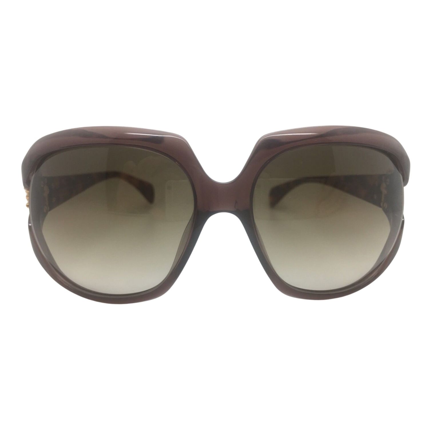 ALEXANDER MCQUEEN AMQ GOLD TORTOISE SUNGLASSES