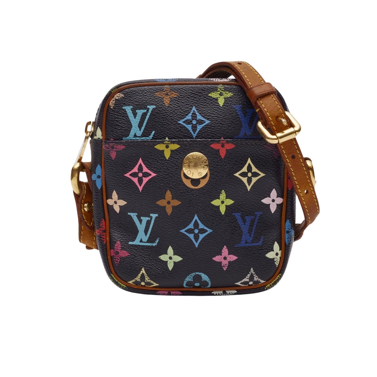 LOUIS VUITTON BLACK MURAKAMI MULTICOLOR MONOGRAM RIFT BAG