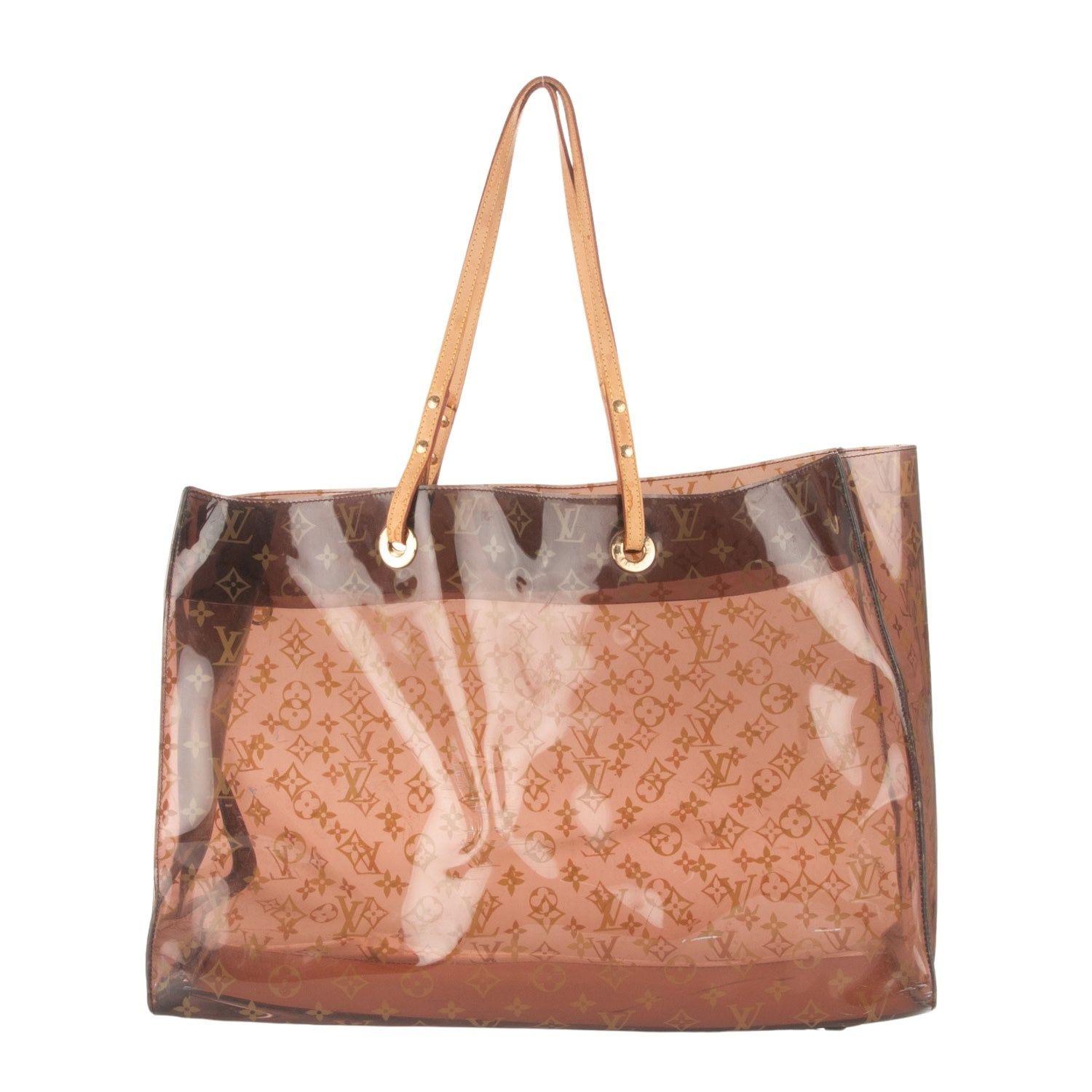LOUIS VUITTON VINYL MONOGRAM AMBRE SAC CABAS TOTE GM