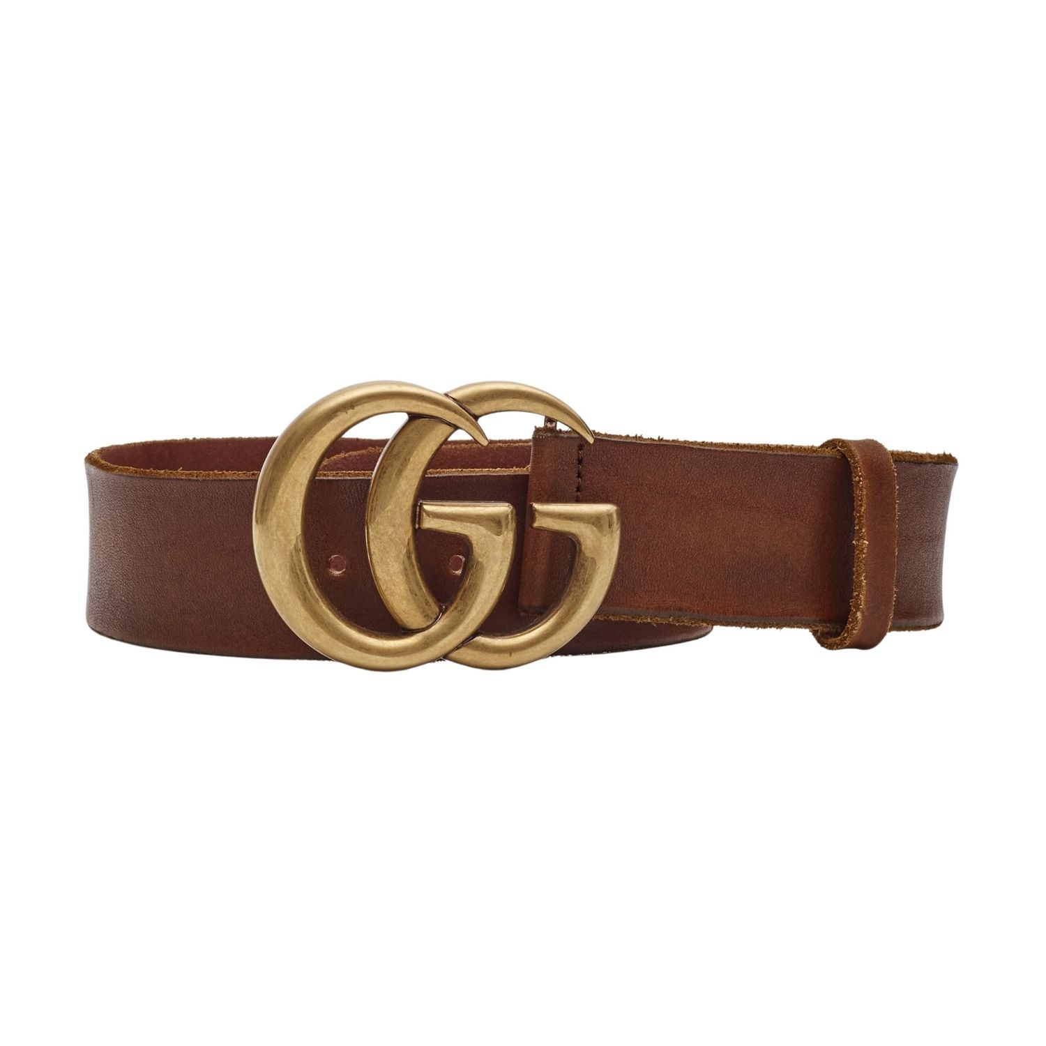 GUCCI CALFSKIN BROWN MARMONT GG 40MM BELT (65/26)