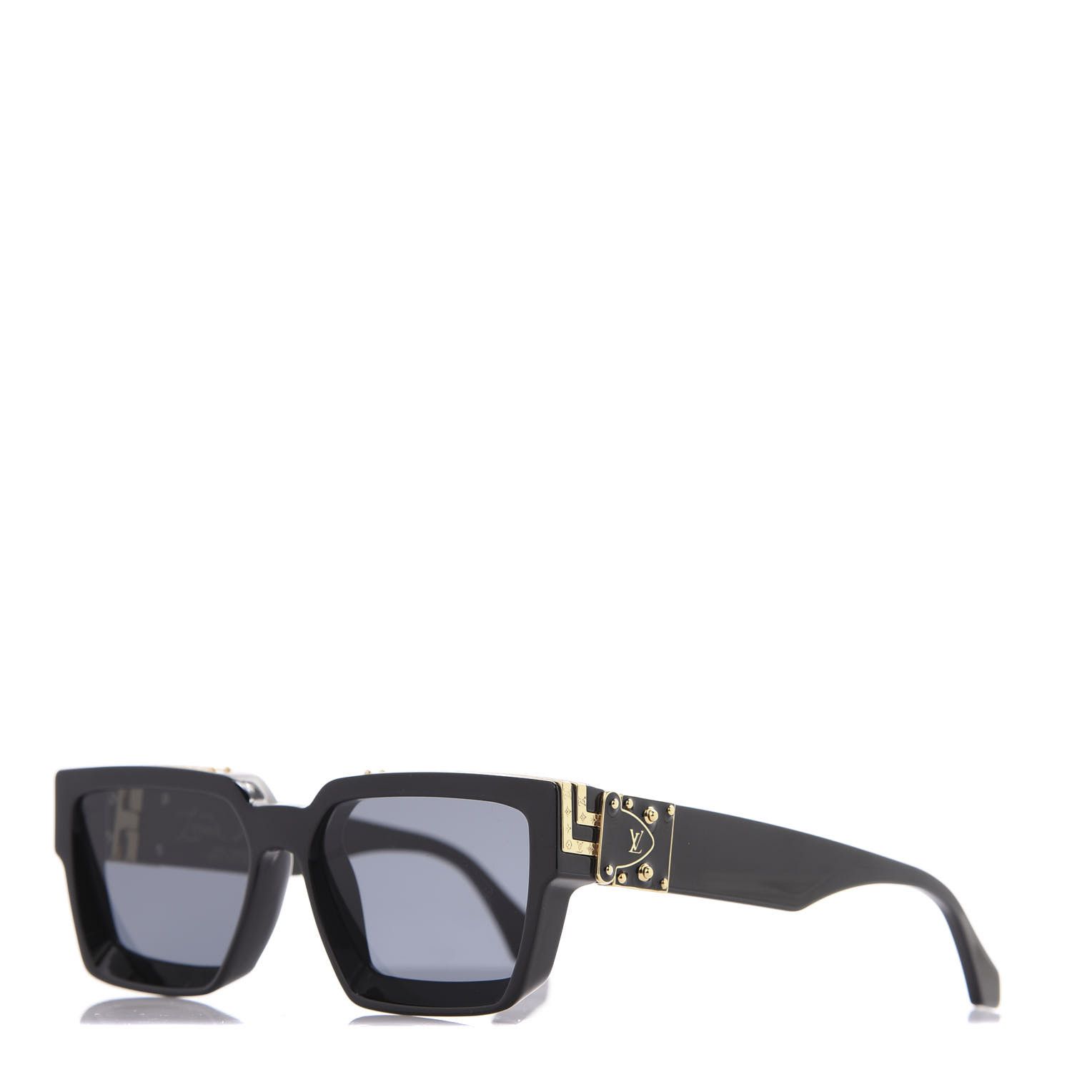 LOUIS VUITTON BLACK GOLD DETAILED SUNGLASSES