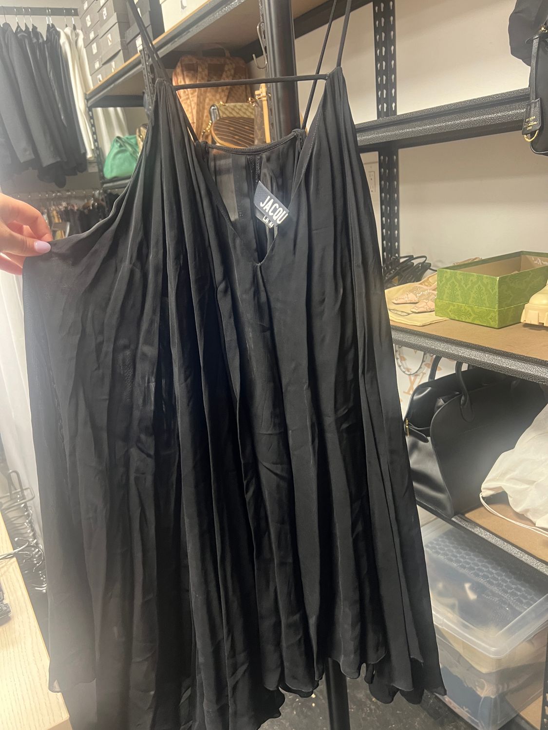 JACQUEMUS  BLACK BABYDOLL DRESS 34