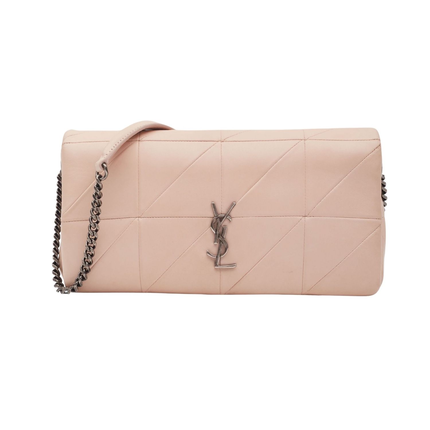 SAINT LAURENT LAMBSKIN MONOGRAM JAMIE BAG MARBLE PINK MEDIUM