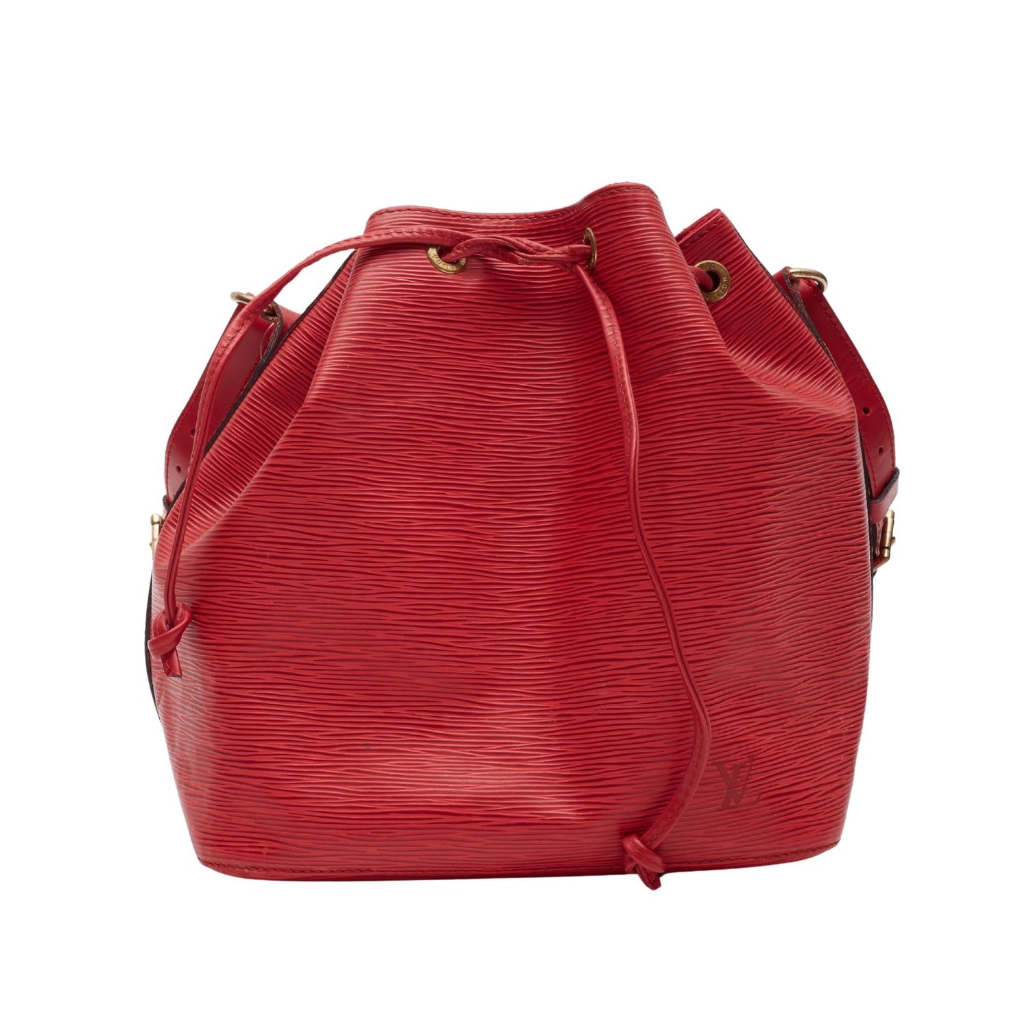 LOUIS VUITTON DRAWSTRING RED EPI PETIT NOE BAG