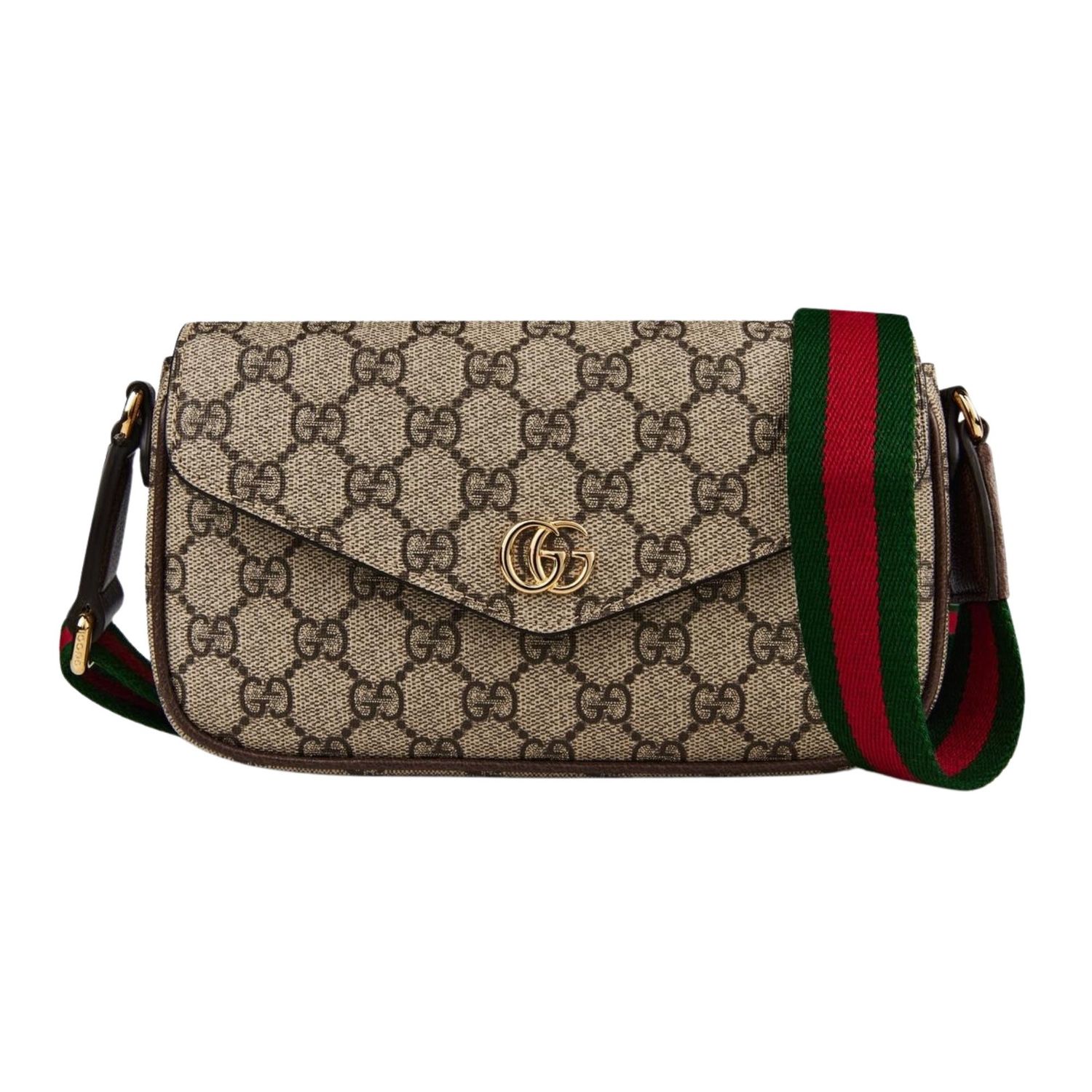 GUCCI GG SUPREME OPHIDIA FLAP BAG MINI