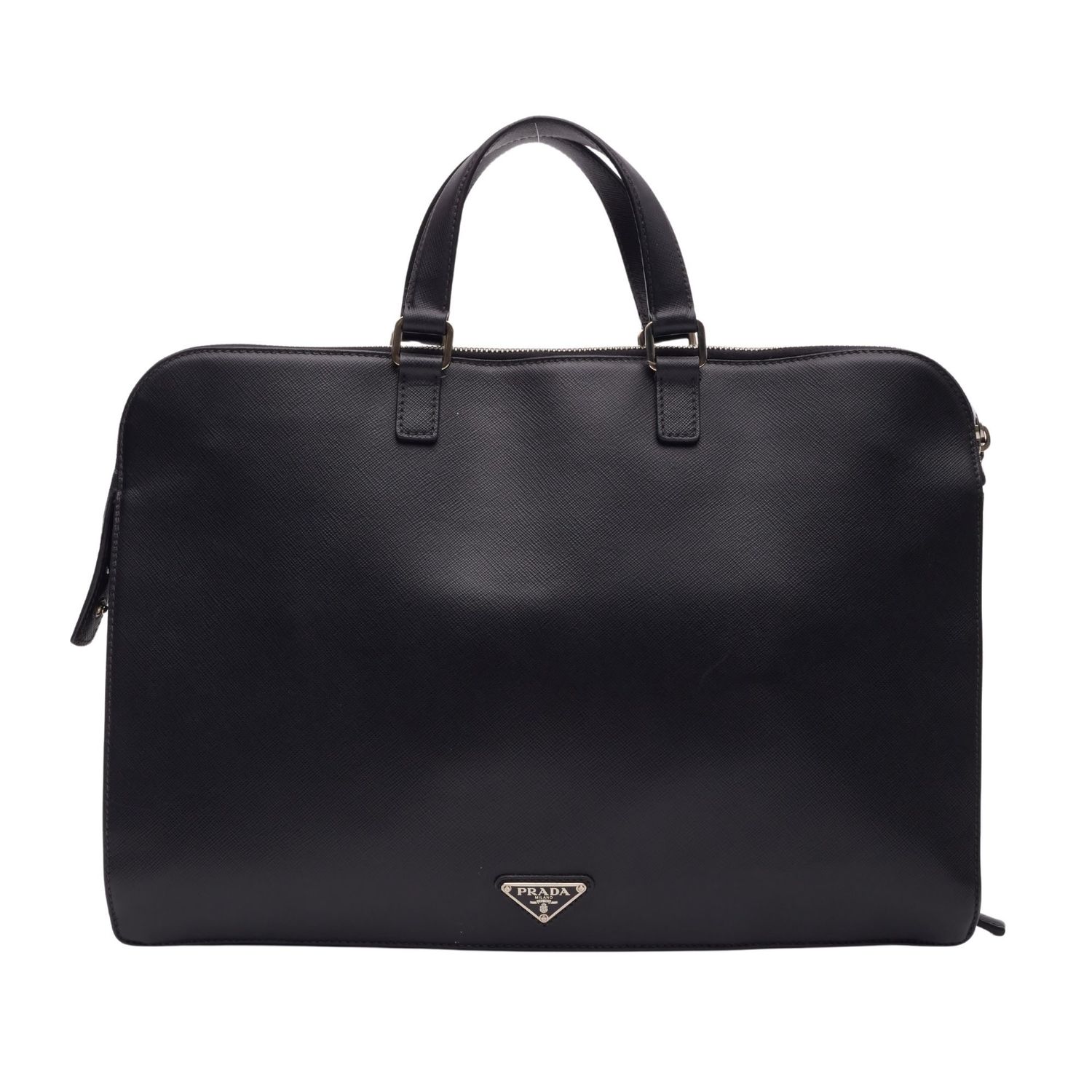 PRADA BLACK SAFFIANO BUSINESS BRIEFCASE BAG