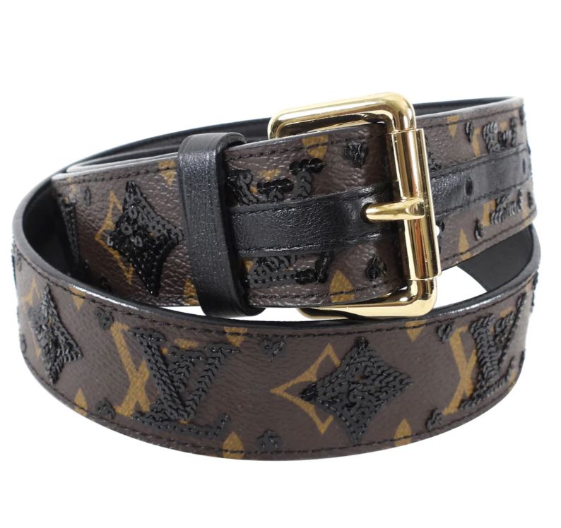 LOUIS VUITTON LIMITED EDITION MONOGRAM SEQUIN BELT (80/32)