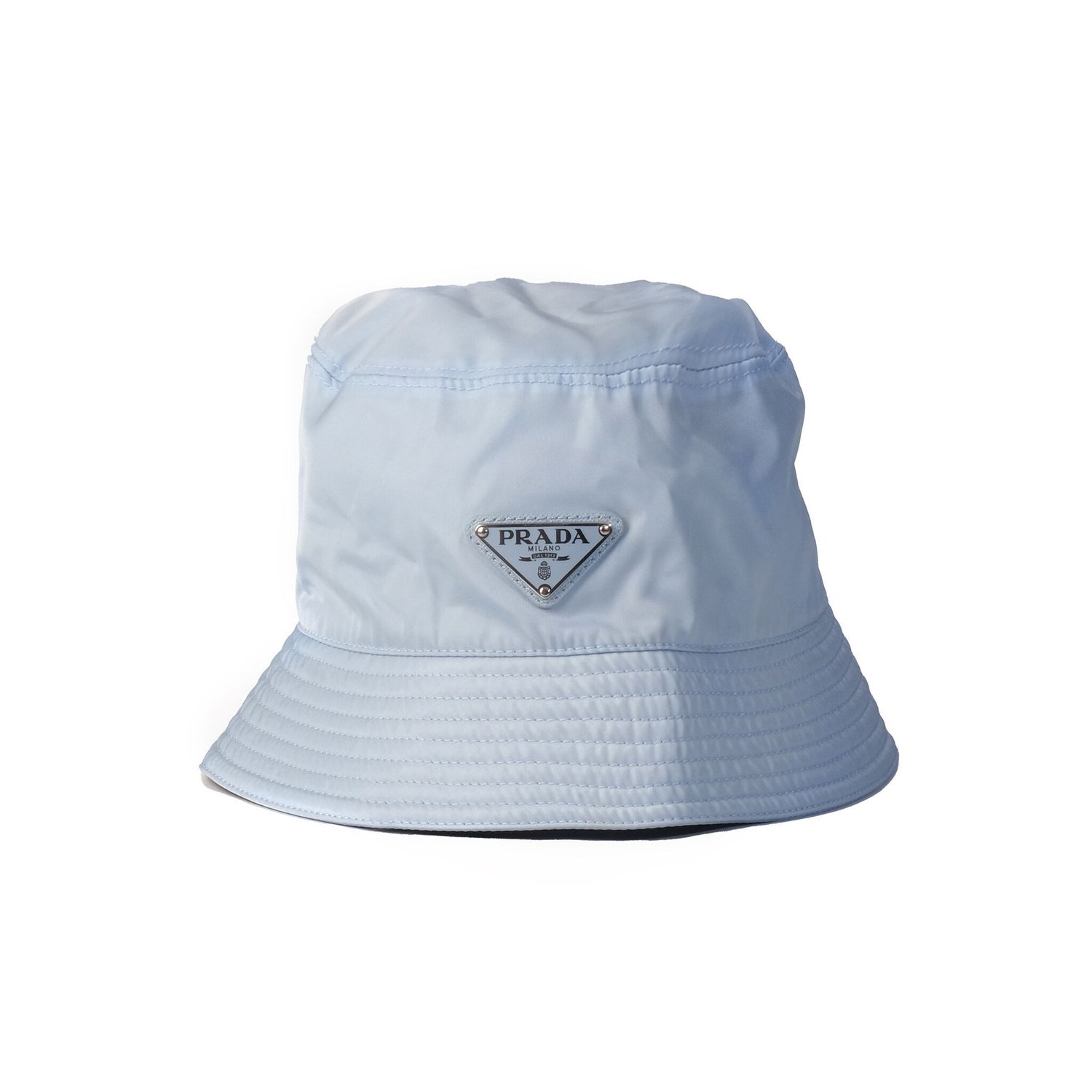 PRADA RE NYLON BABY BLUE BUCKET HAT