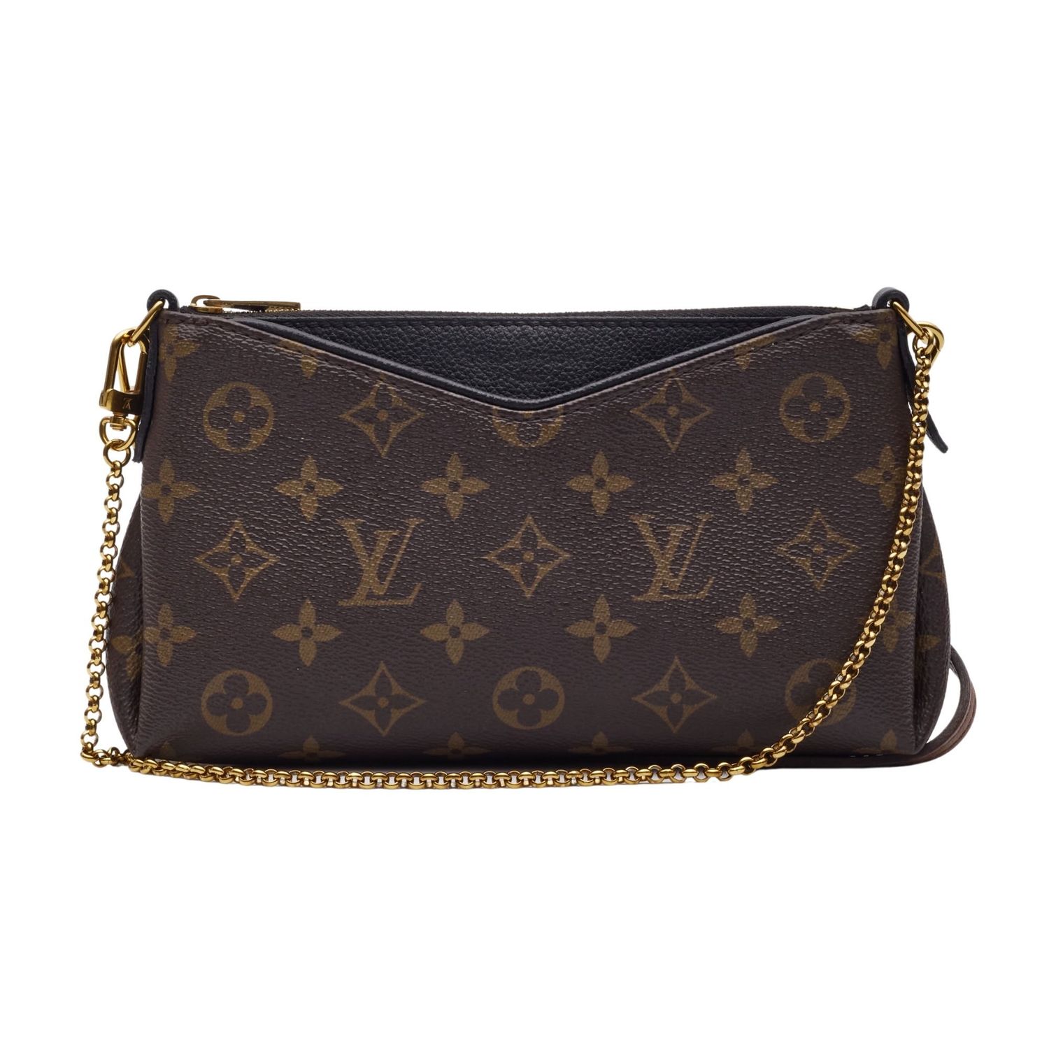 LOUIS VUITTON MONOGRAM PALLAS CLUTCH BLACK