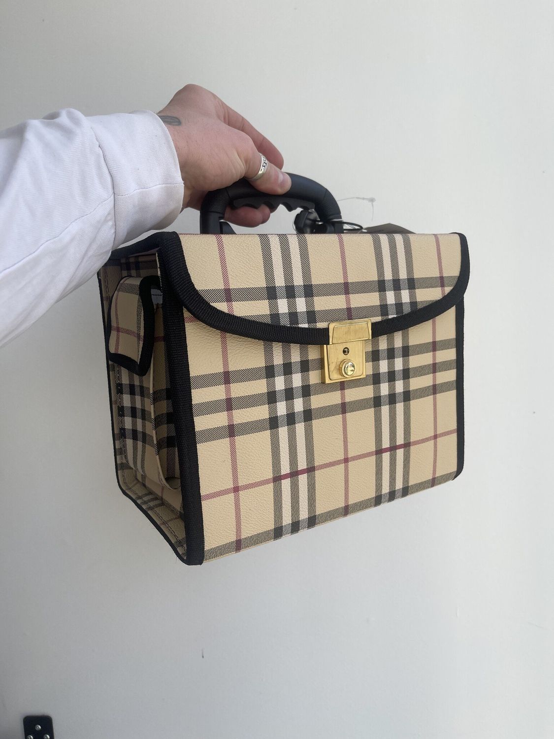 PLAID BRITISH VANITY BAG