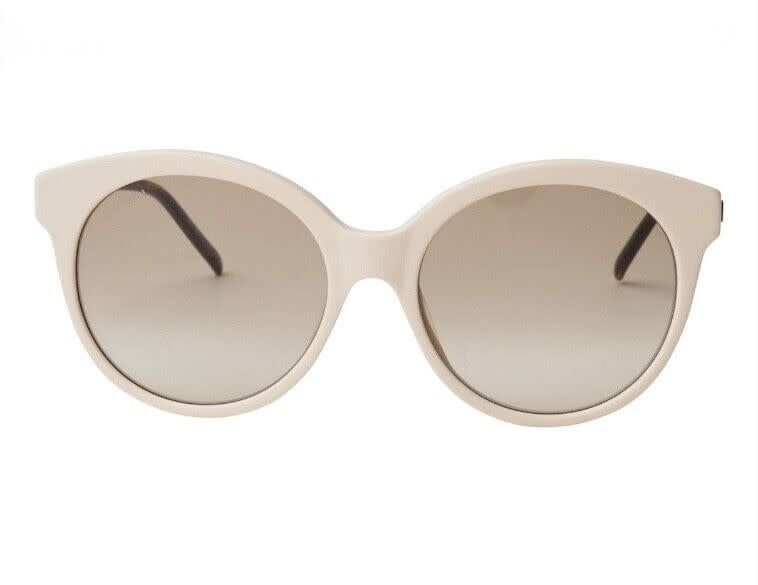 GUCCI CAT EYE BAMBOO ARM SUNGLASSES CREAM