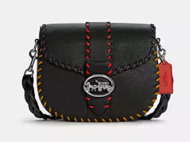 COACH GEORGIE SADDLE BAG COLOURED THRED