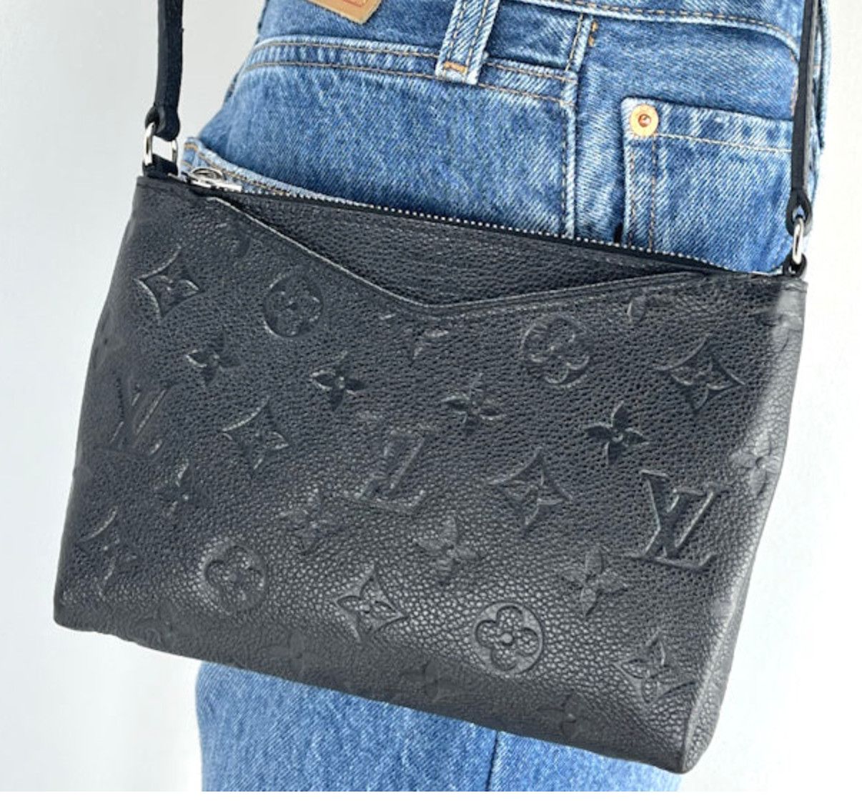 LOUIS VUITTON UNIFORMS MONOGRAM EMPREINTE PALLAS CROSSBODY BLACK