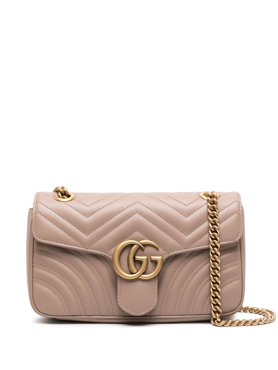 GUCCI SMALL GG MARMONT SHOULDER BAG DUST PINK